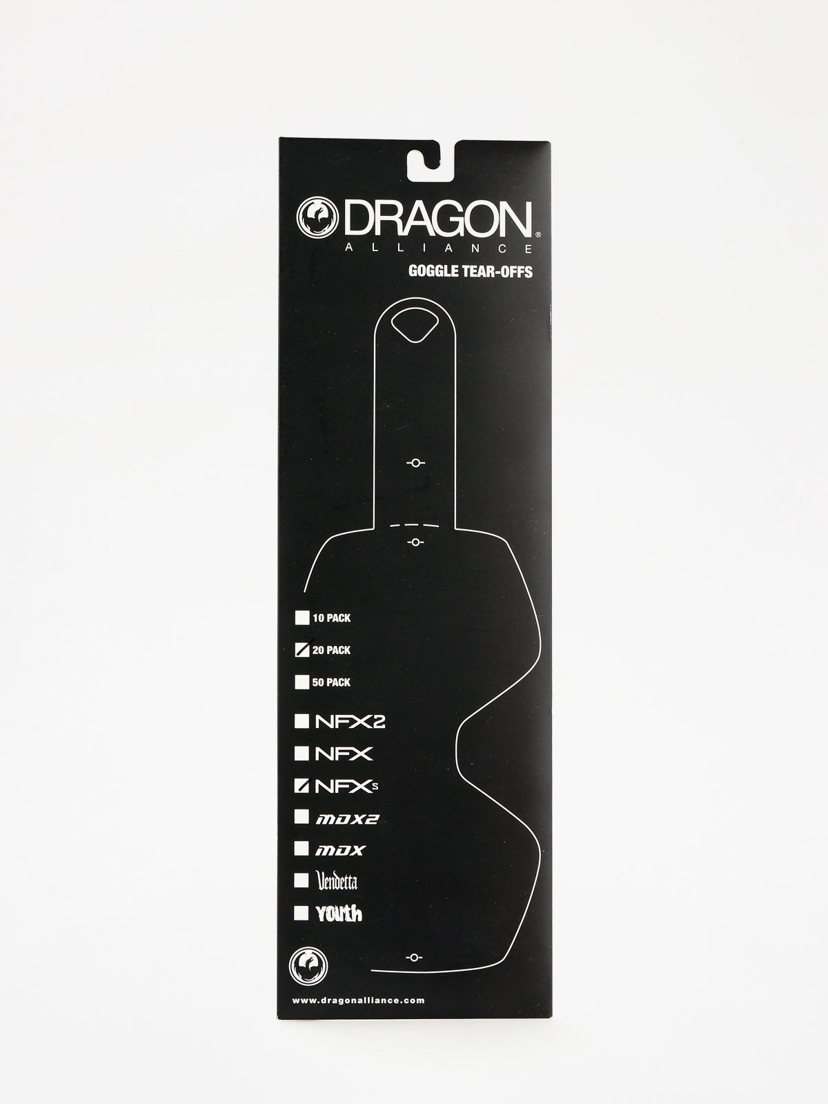 Лінза для окулярів Dragon Zrywki  NFXs (tear off 20 pack clear)