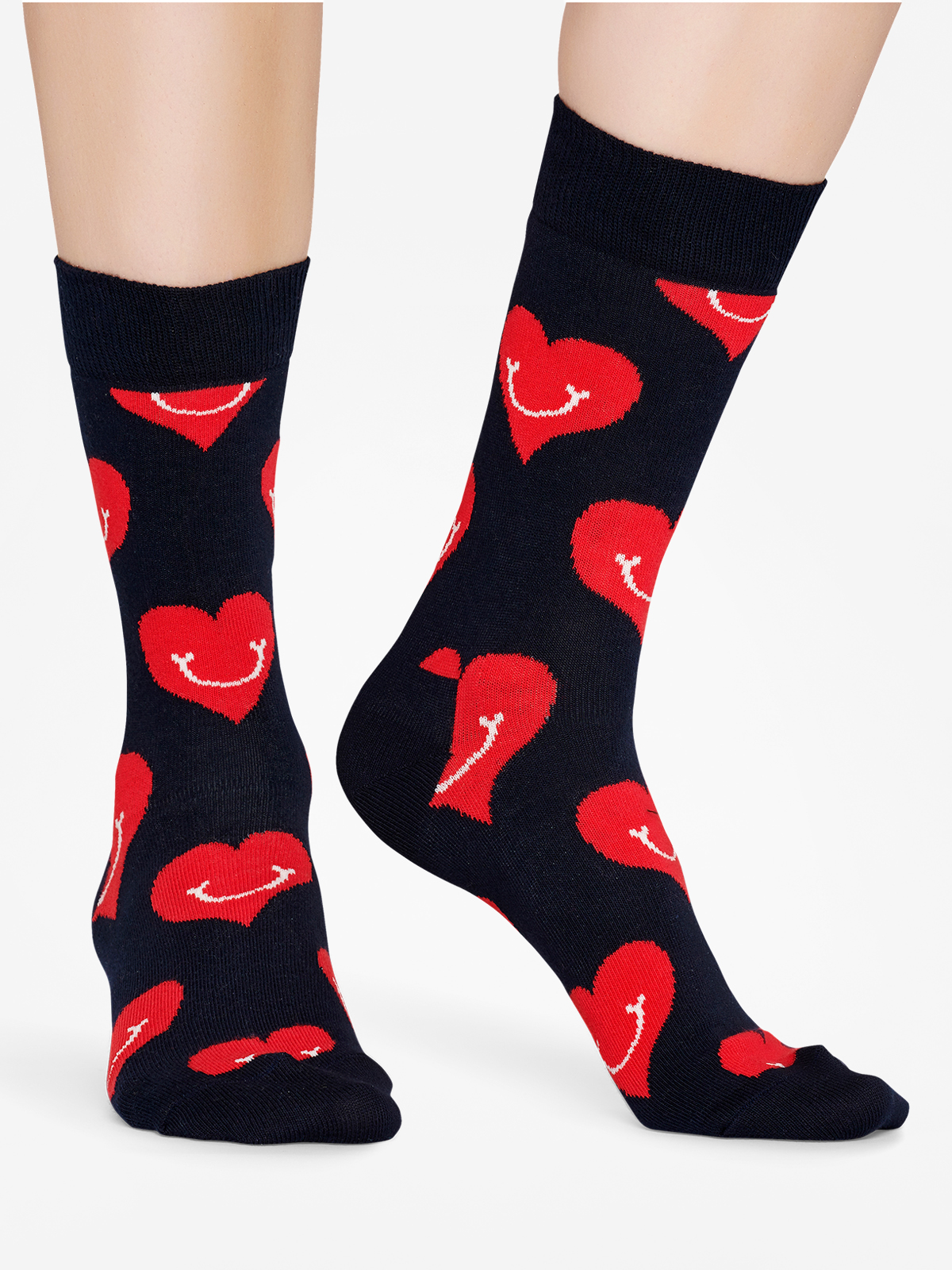  Шкарпетки Happy Socks Smiley Heart (black/red)