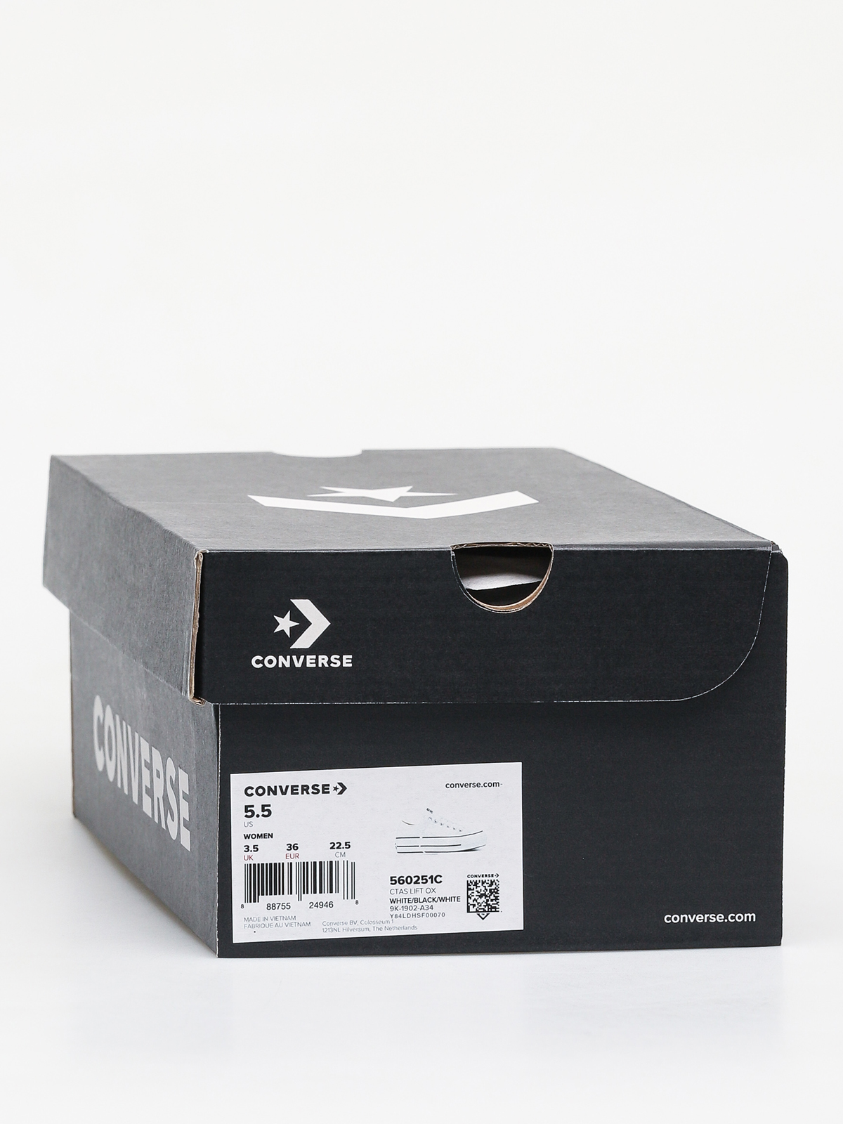 Кеди Converse Chuck Taylor All Star Lift Ox Wmn (white/black/white)