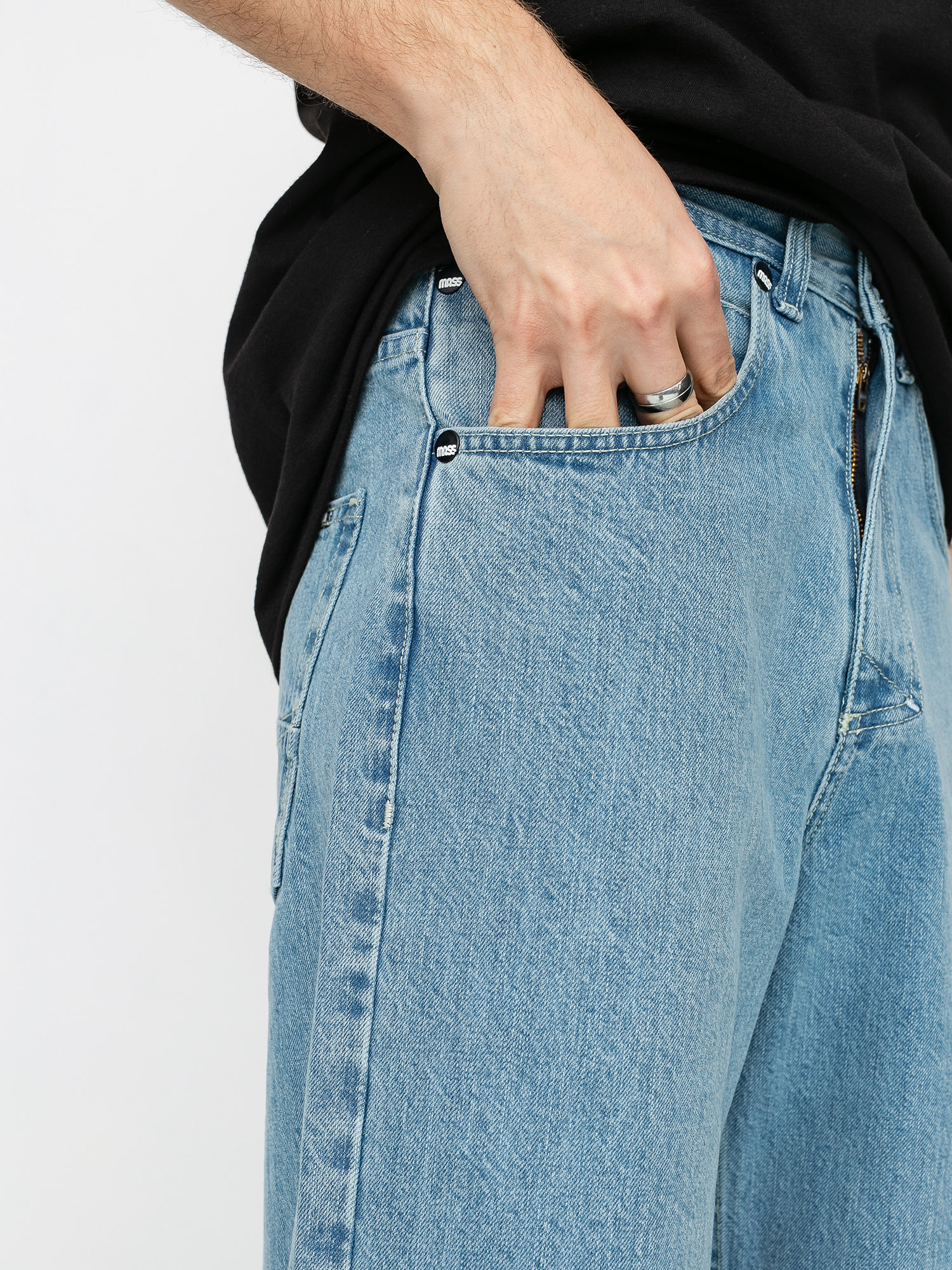 Шорти MassDnm Slang Jeans (light blue)