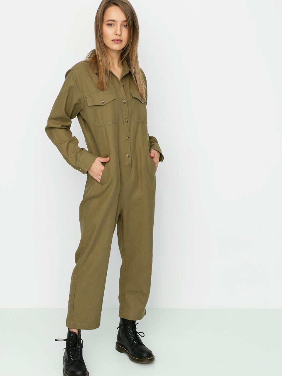 Жіночий  Комбінезон Brixton Melbourne Crop Coverall (washed olive)