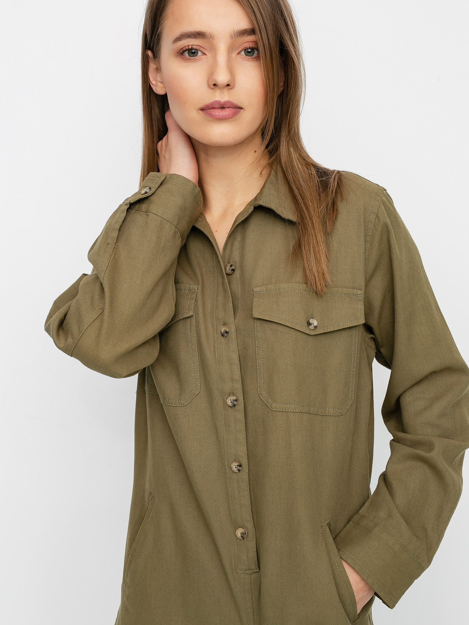 Жіночий  Комбінезон Brixton Melbourne Crop Coverall (washed olive)