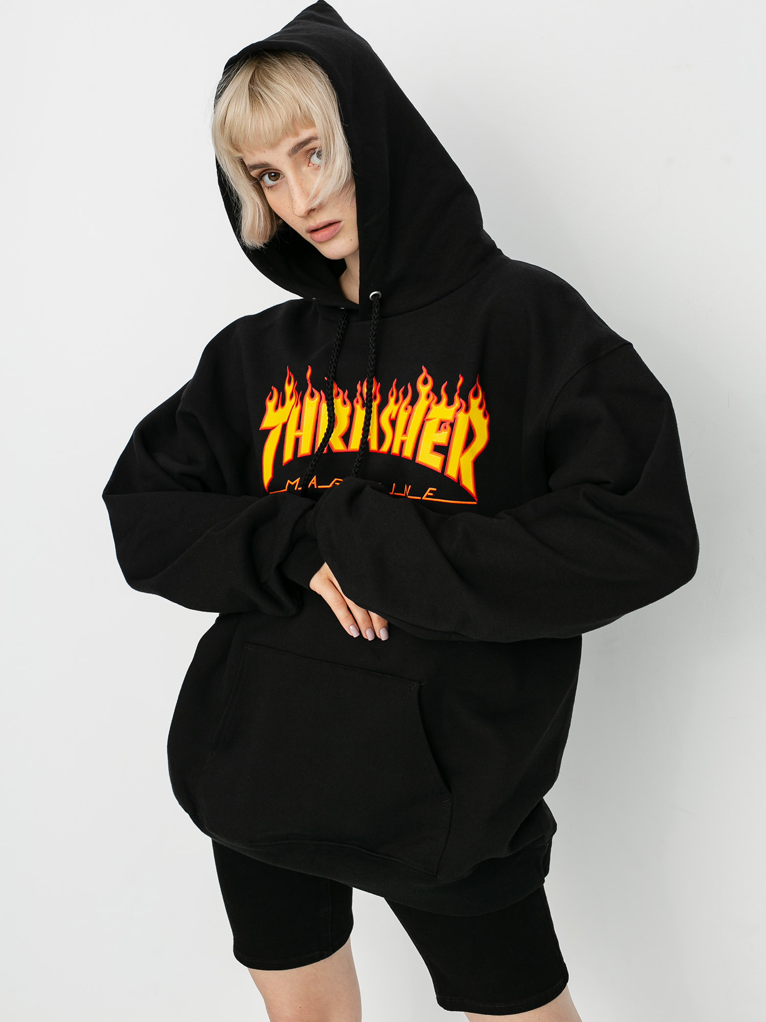 Худі Thrasher Flame HD Wmn (black)
