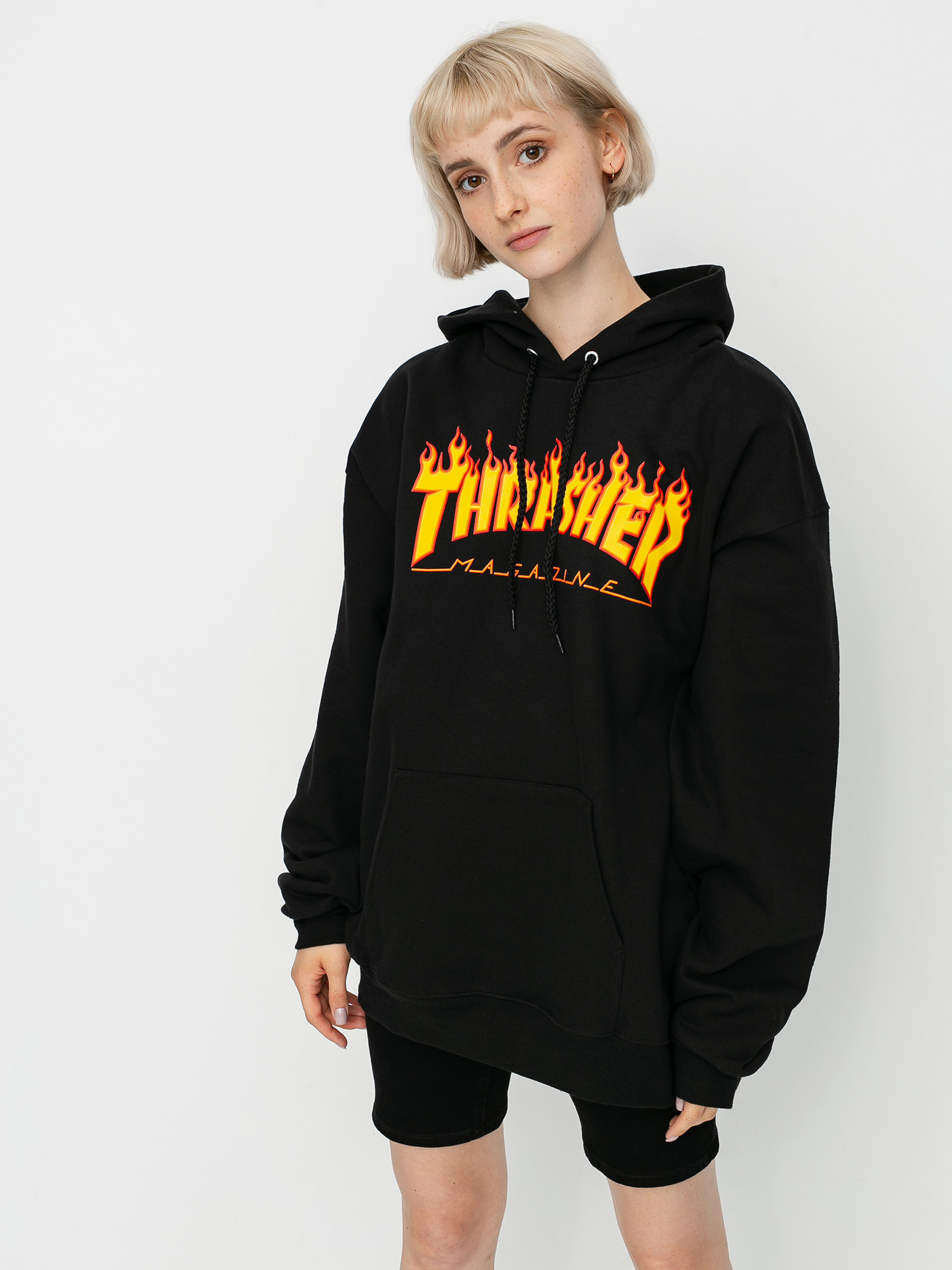 Худі Thrasher Flame HD Wmn (black)