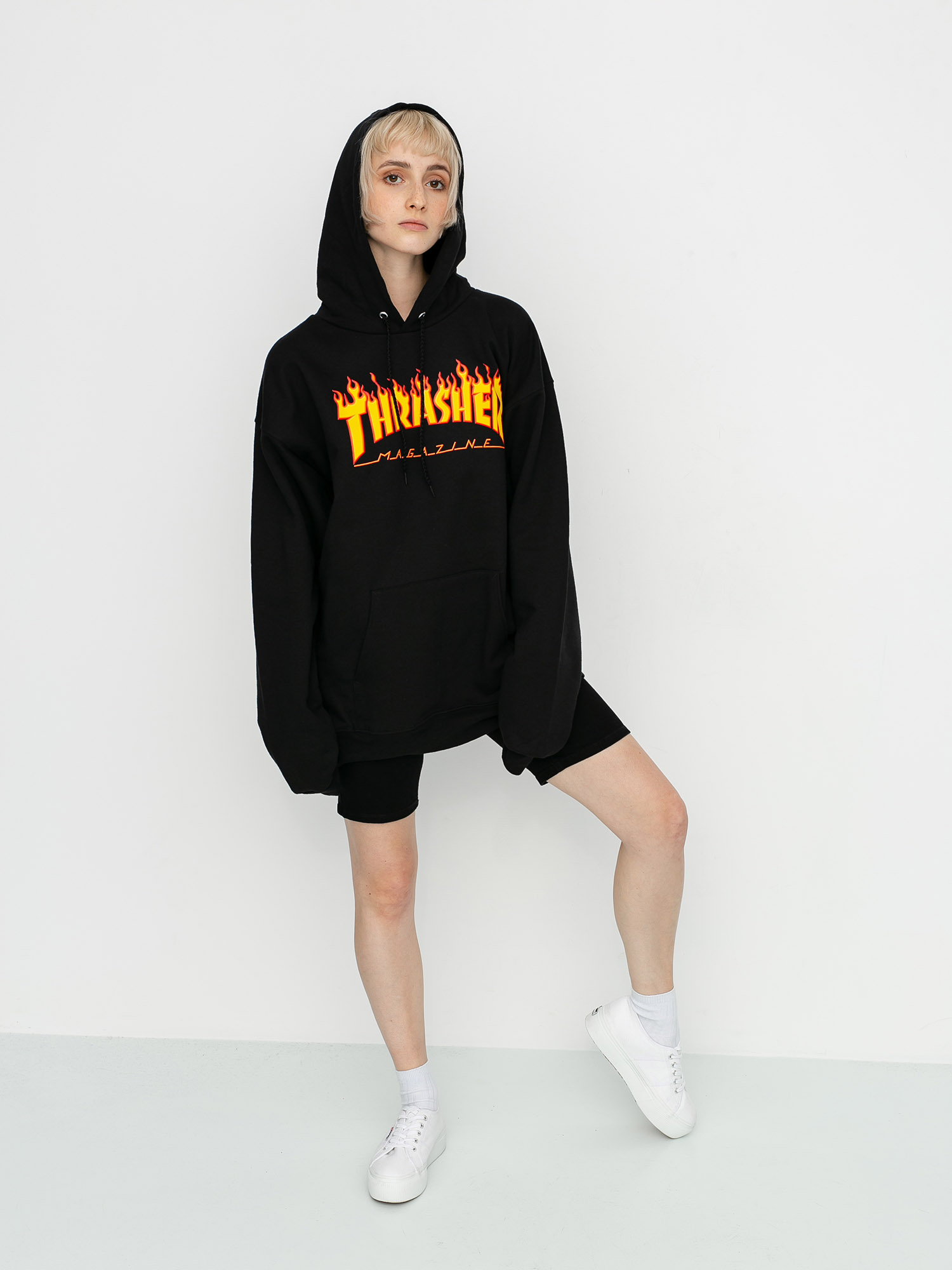 Худі Thrasher Flame HD Wmn (black)