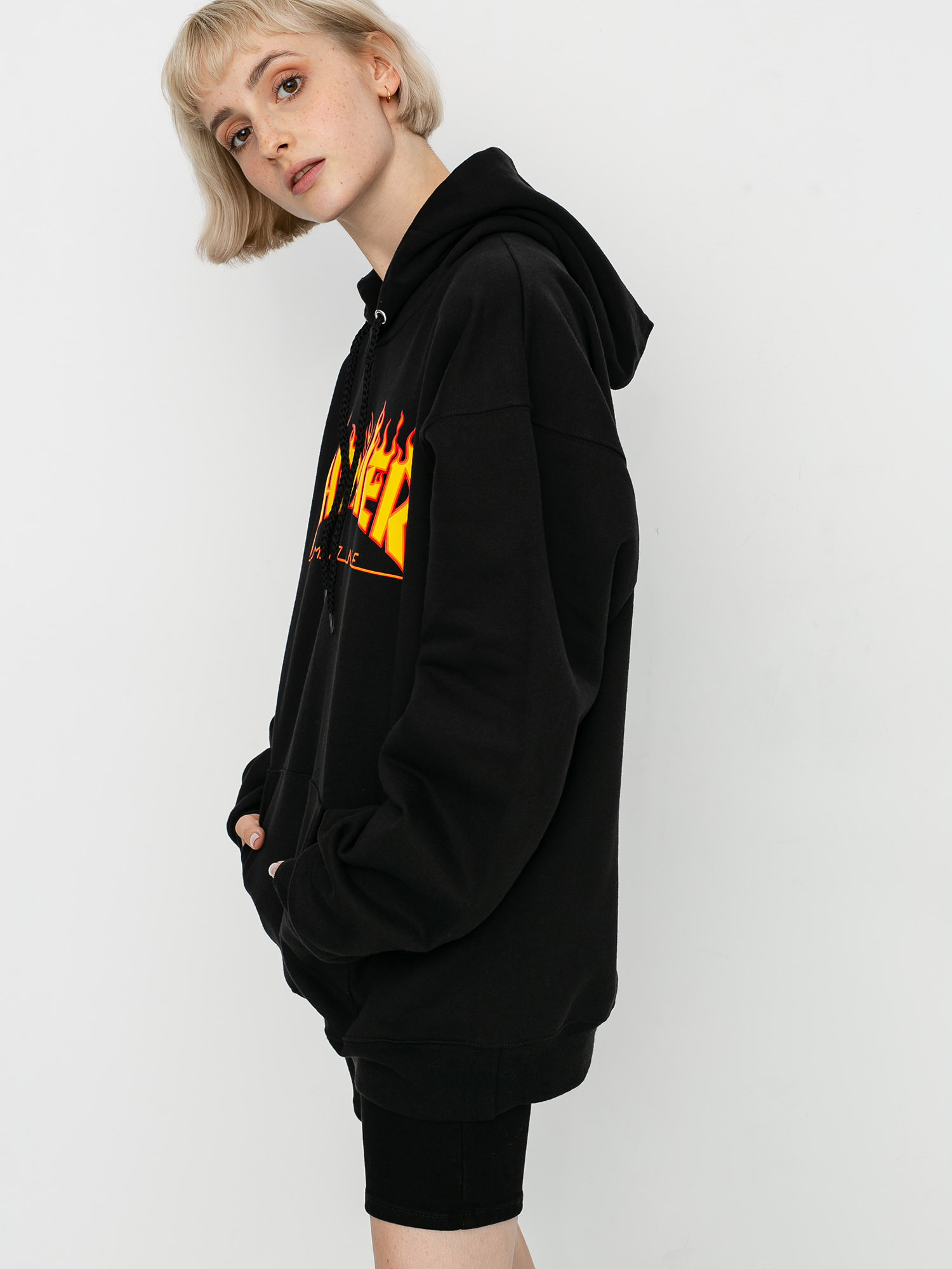 Худі Thrasher Flame HD Wmn (black)