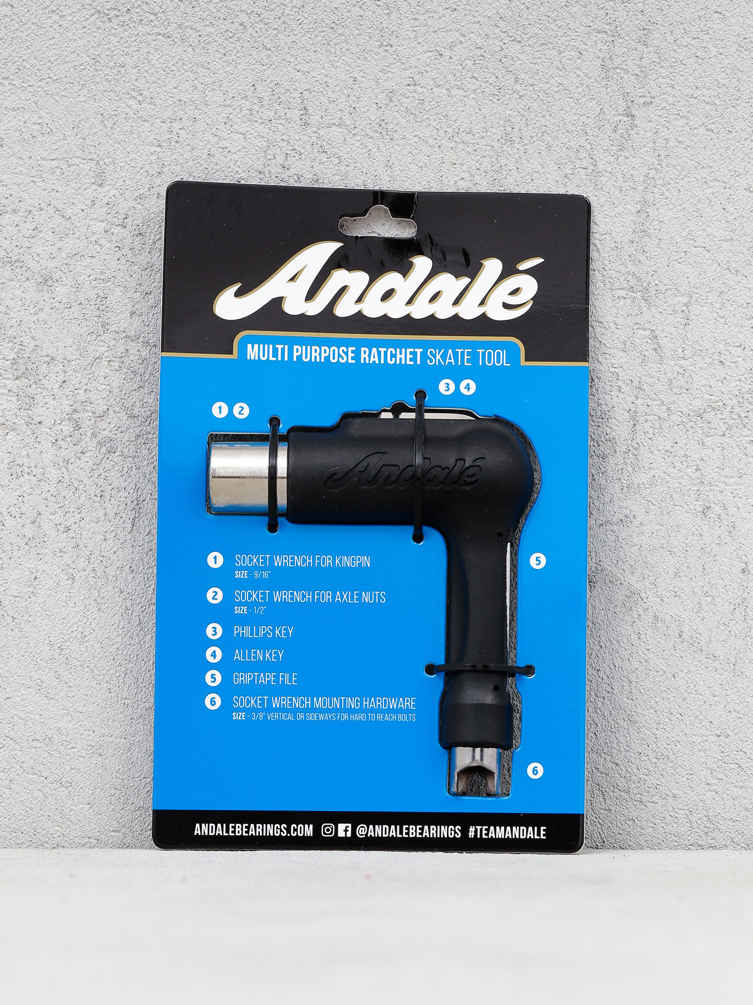 Ключ Andale Multi Purpose Ratchet Skate Tool (black)