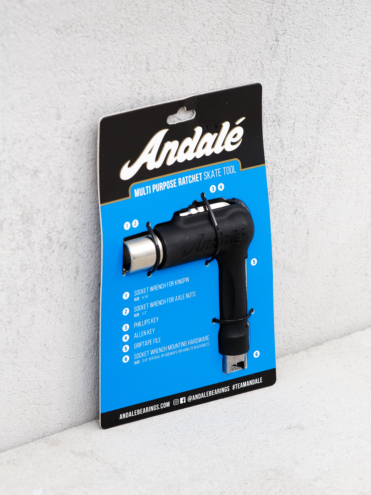 Ключ Andale Multi Purpose Ratchet Skate Tool (black)