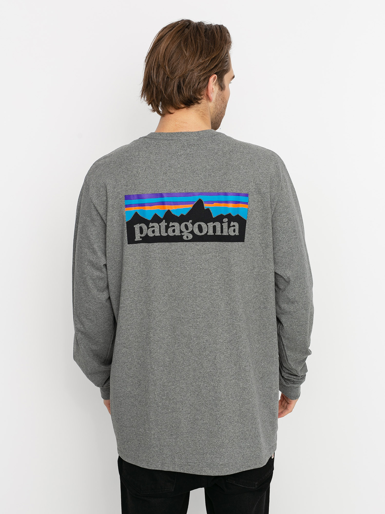 Лонгслів Patagonia P 6 Logo Responsibili (gravel heather)