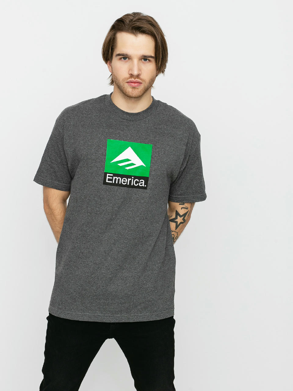 Футболка Emerica Classic Combo (charcoal/heather)