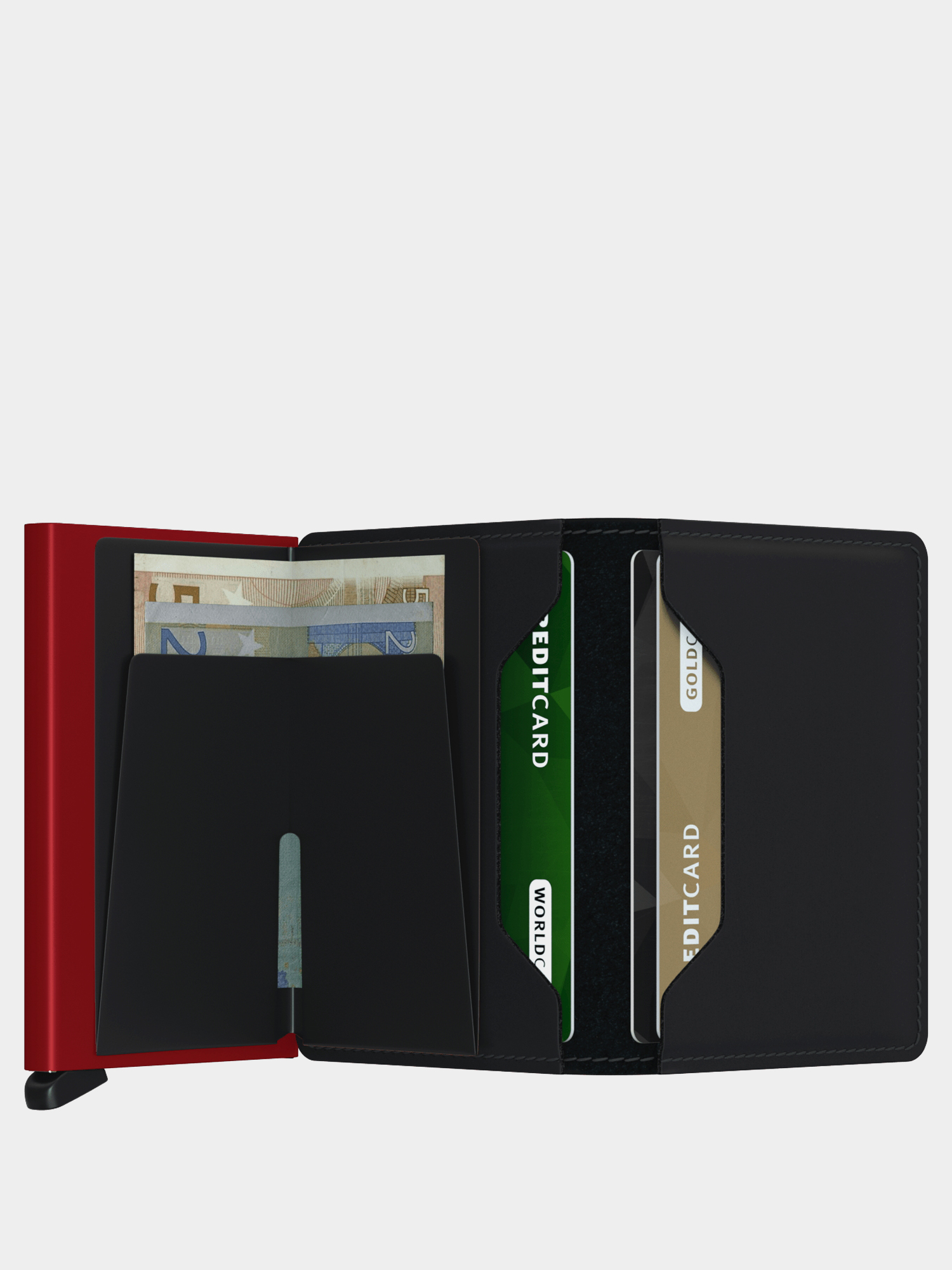 Гаманець Secrid Slimwallet (matte black/red)