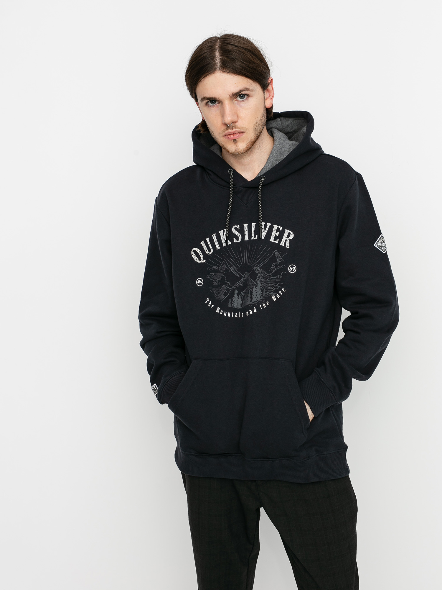Чоловіча Термосвітшот Quiksilver Big Logo Snow HD (true black)