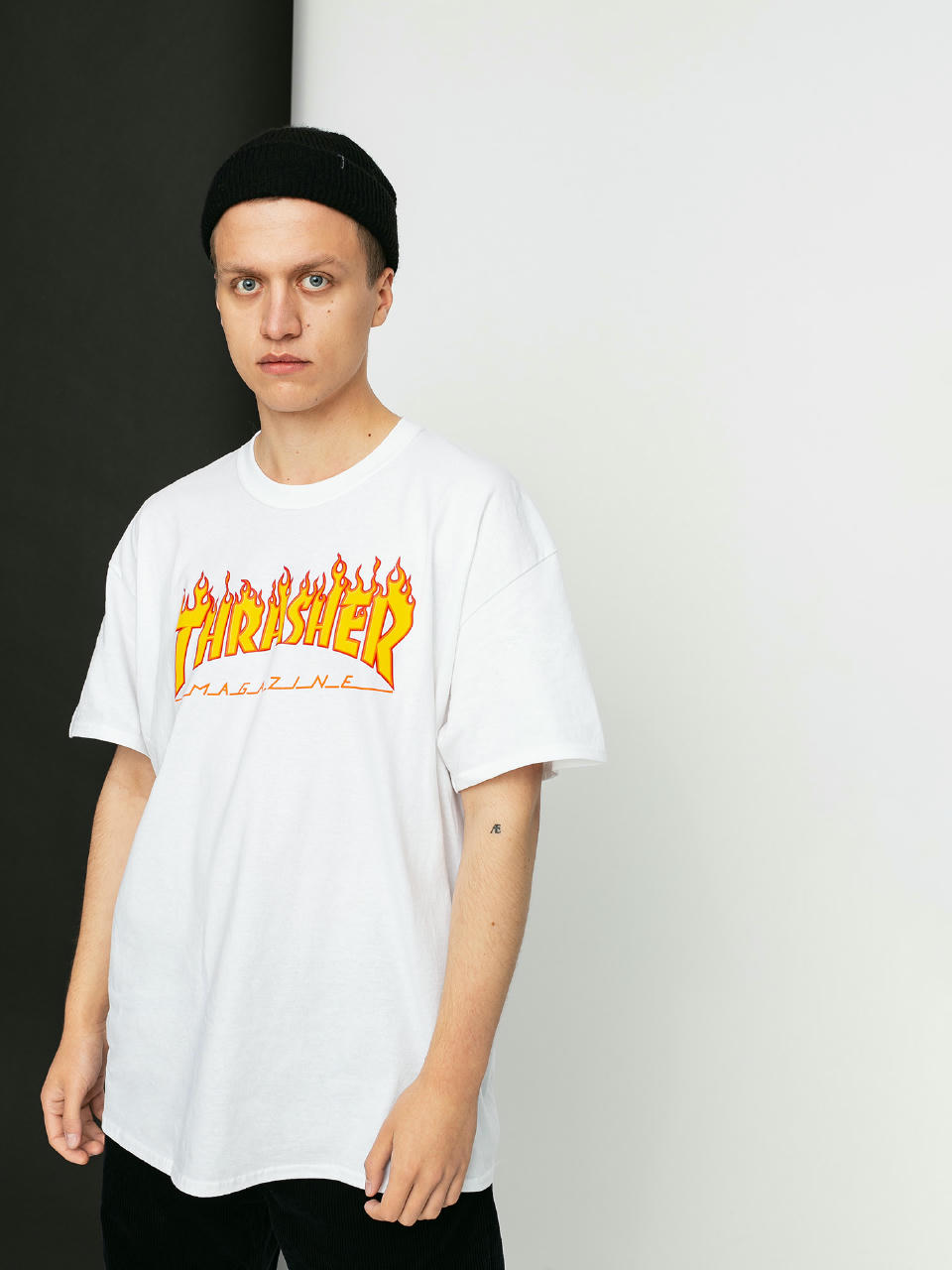 Футболка Thrasher Flame Logo (white)