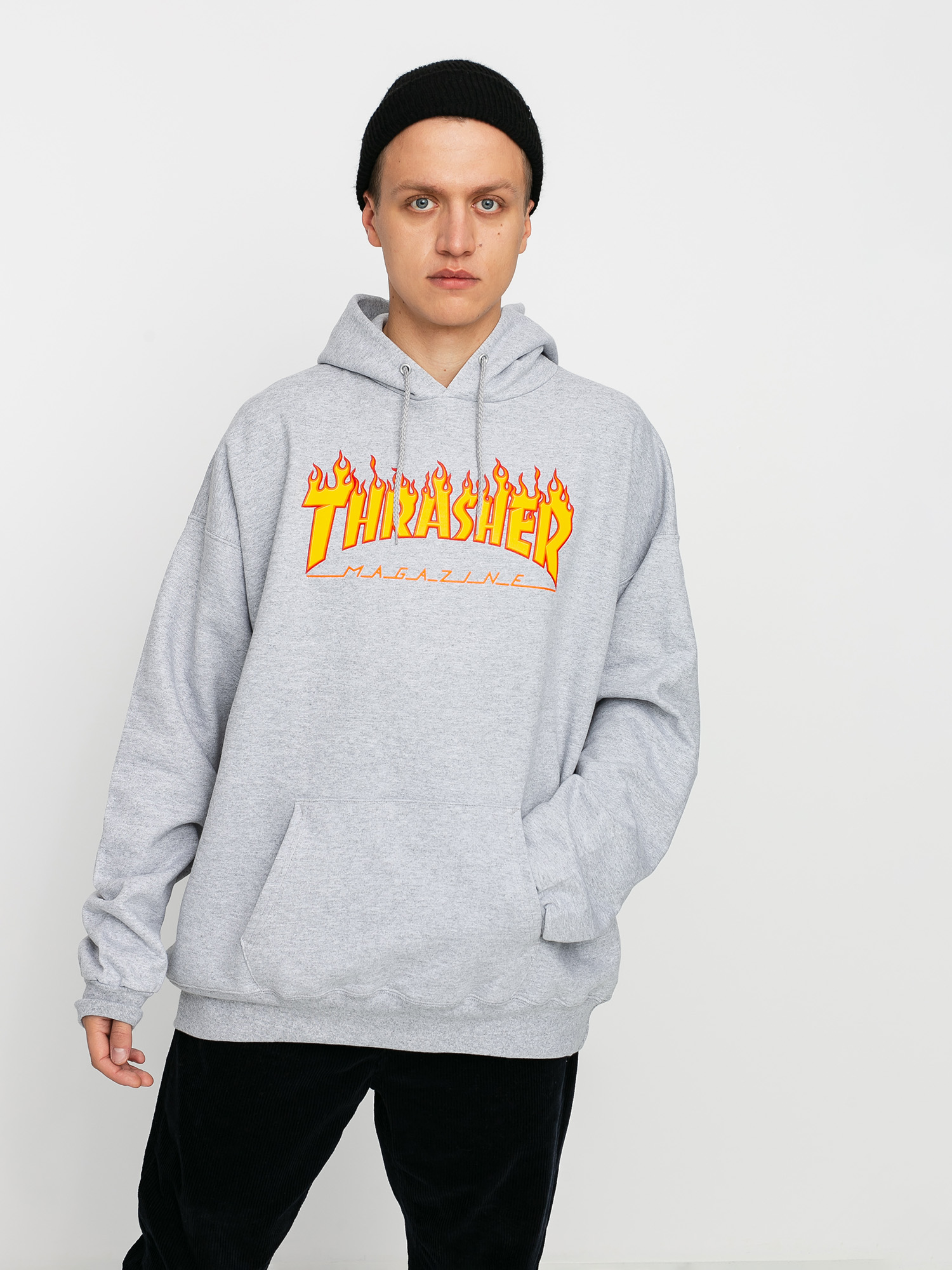 Худі Thrasher Flame HD (grey)