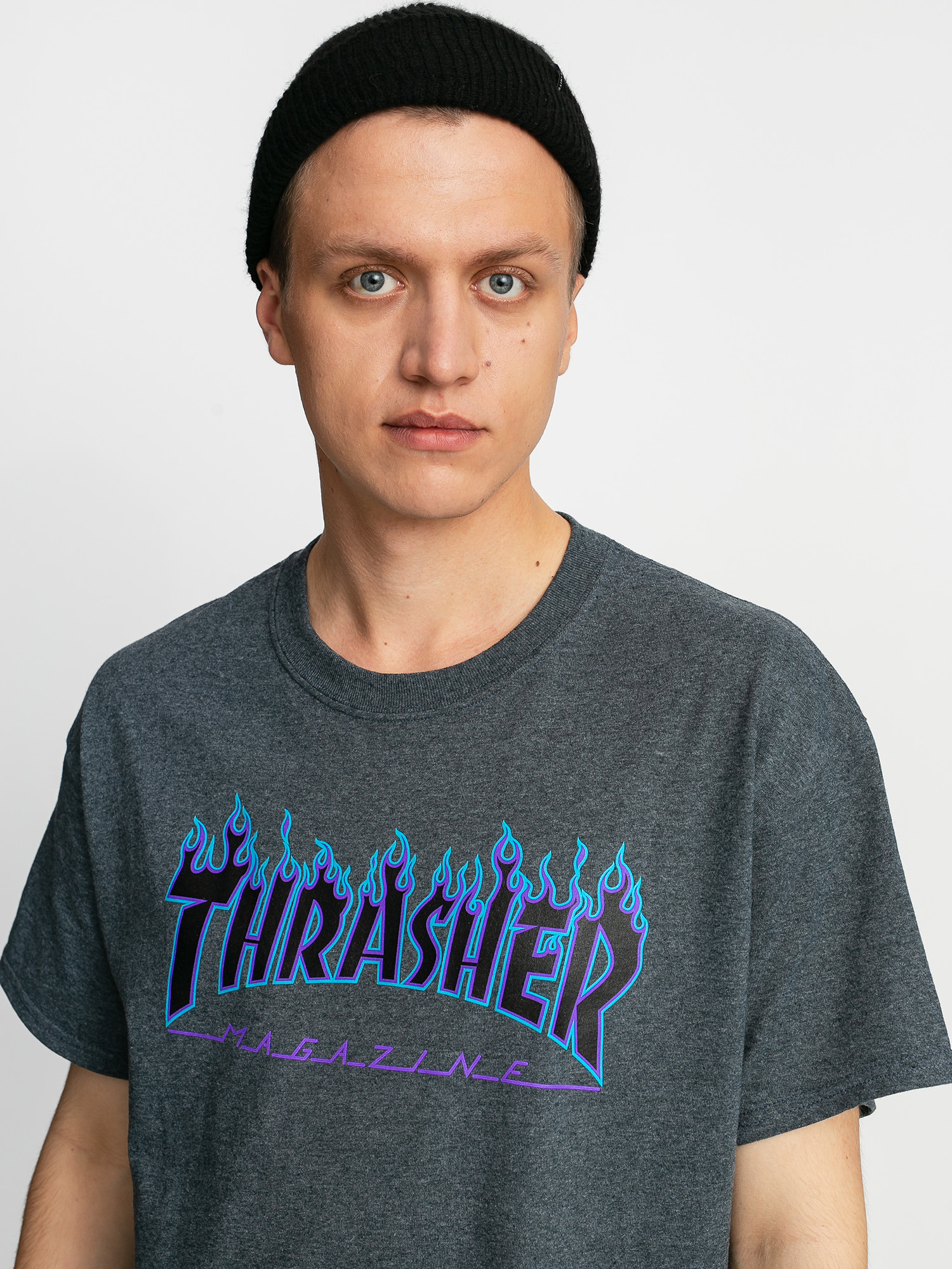 Футболка Thrasher Flame Logo (dark heather)
