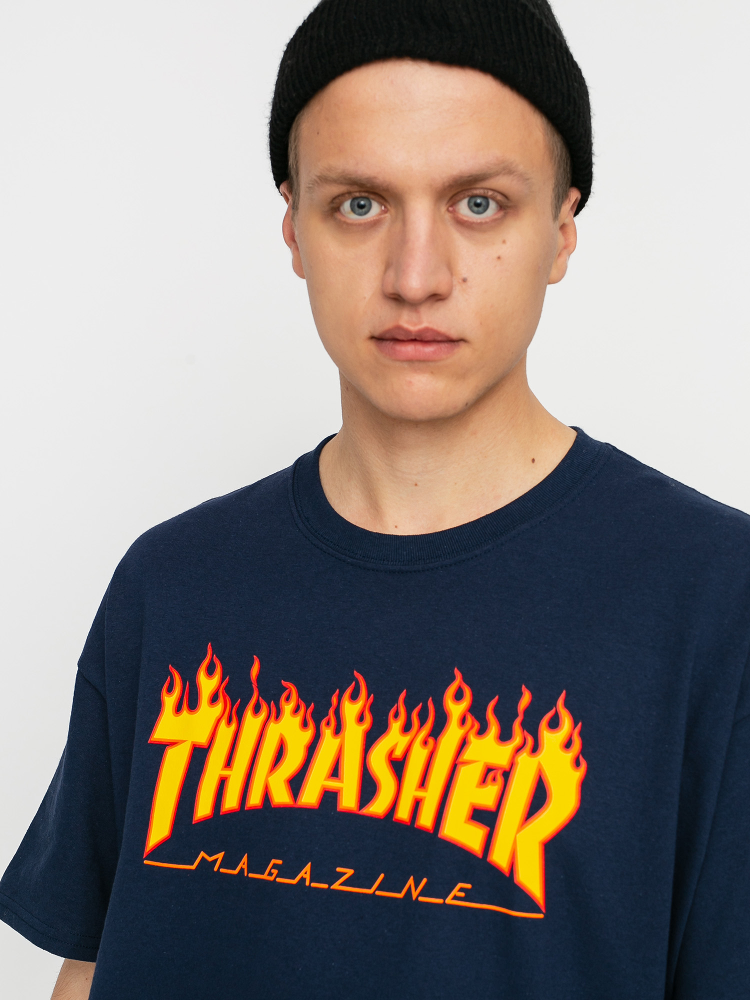 Футболка Thrasher Flame Logo (navy/blue)
