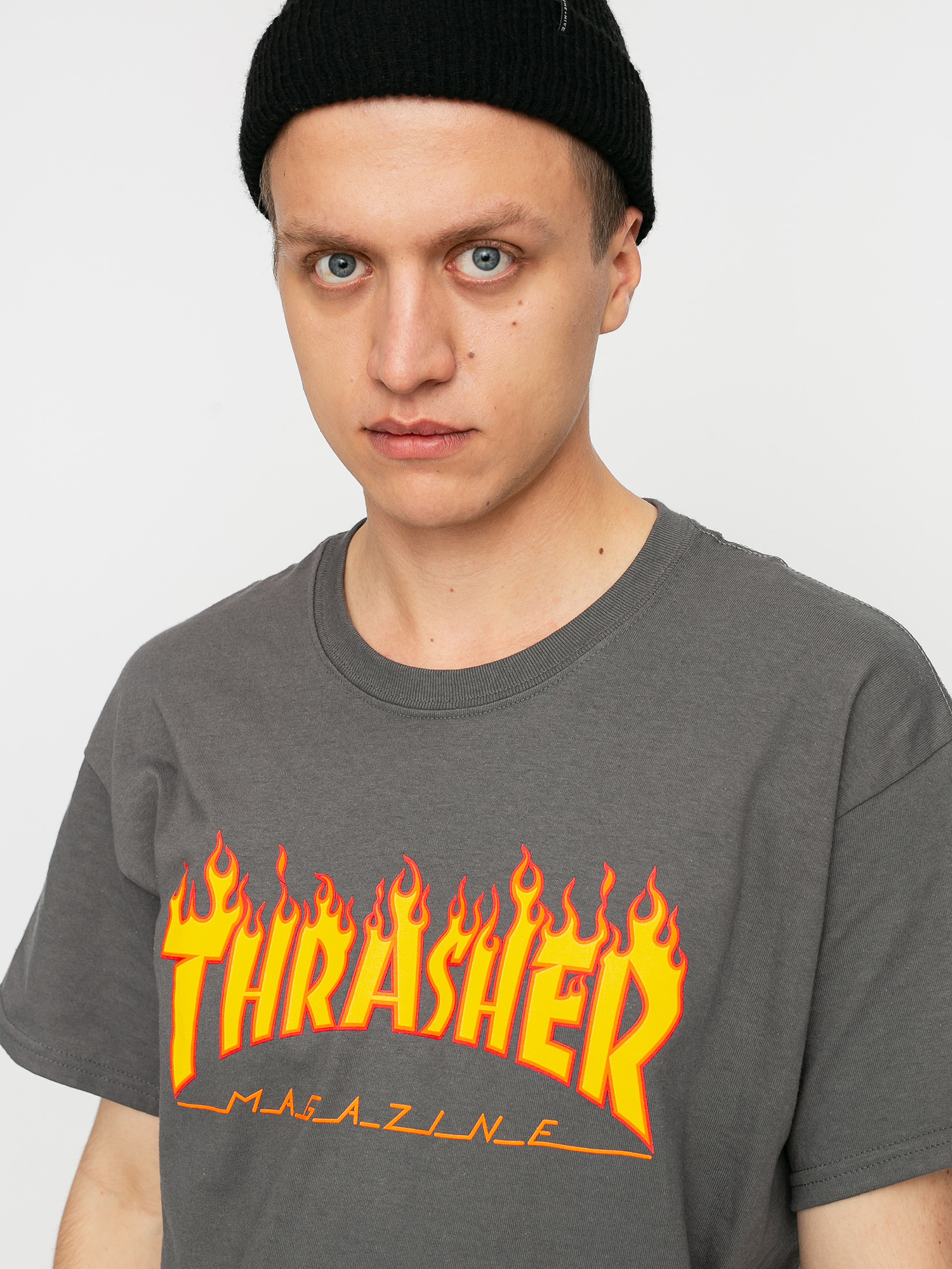 Футболка Thrasher Flame Logo (charcoal grey)