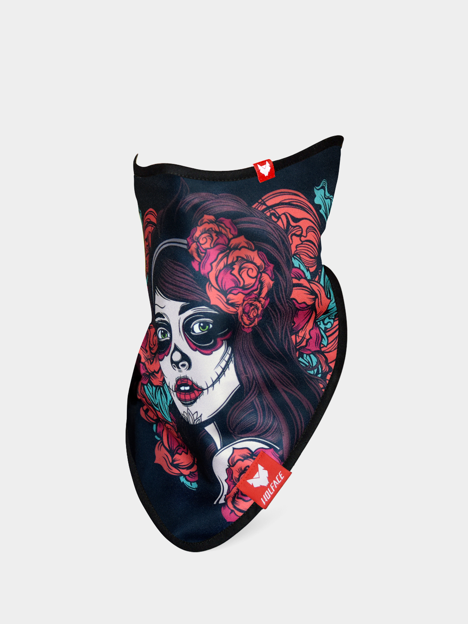 Бандана Wolface La Santa Muerte Roses (black)