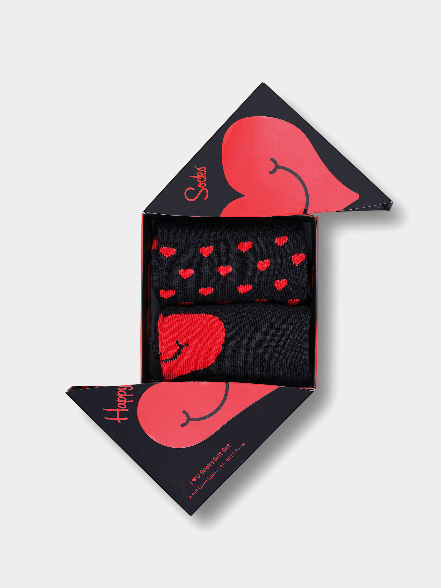  Шкарпетки Happy Socks Valentine 2Pk (black/red)