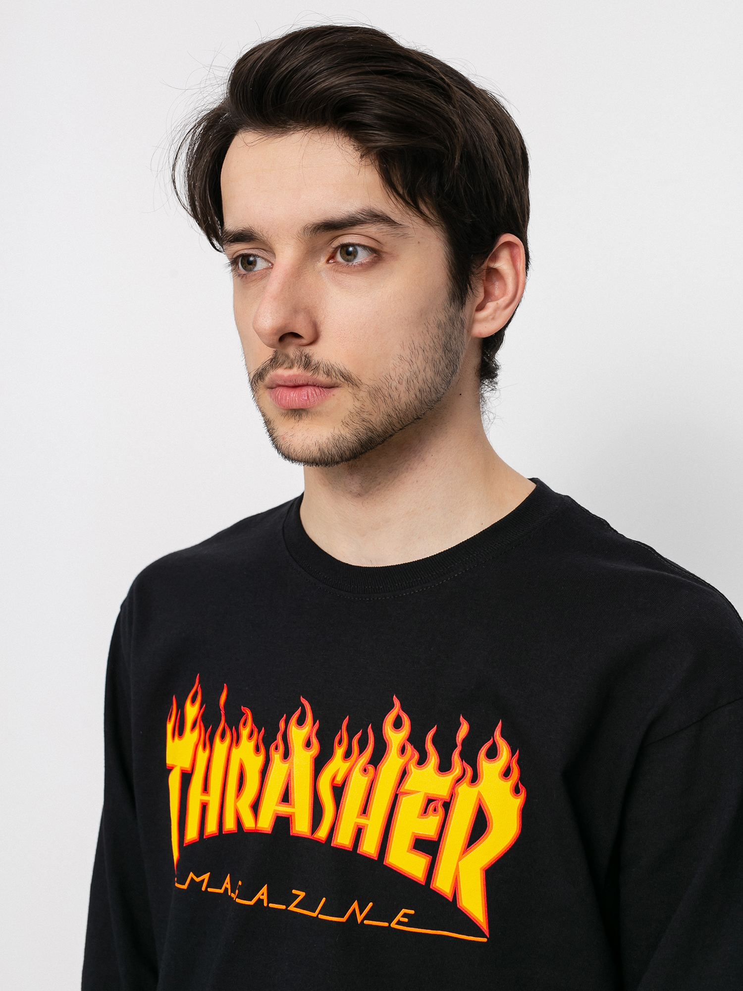 Лонгслів Thrasher Flame Logo (black)