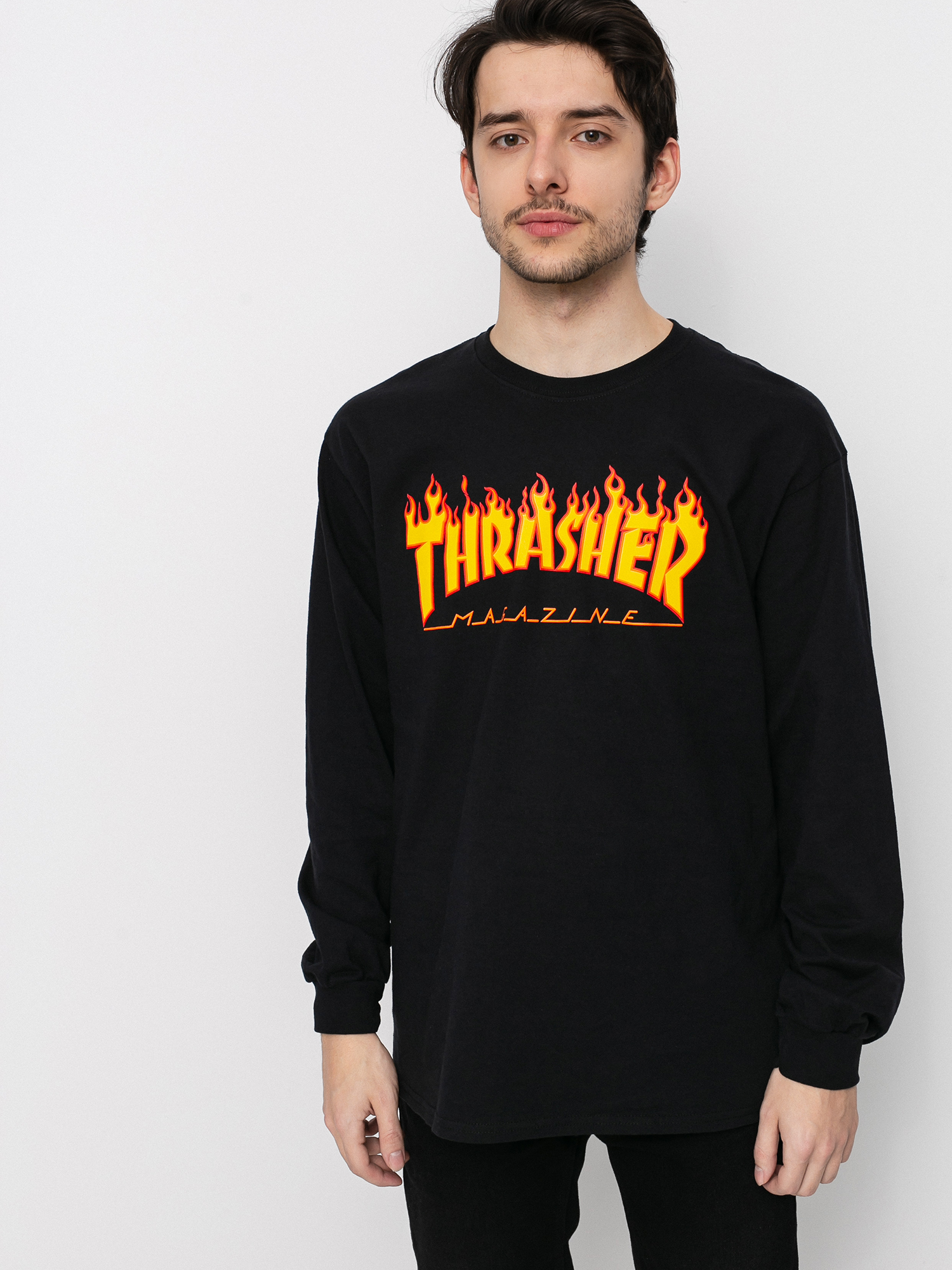 Лонгслів Thrasher Flame Logo (black)