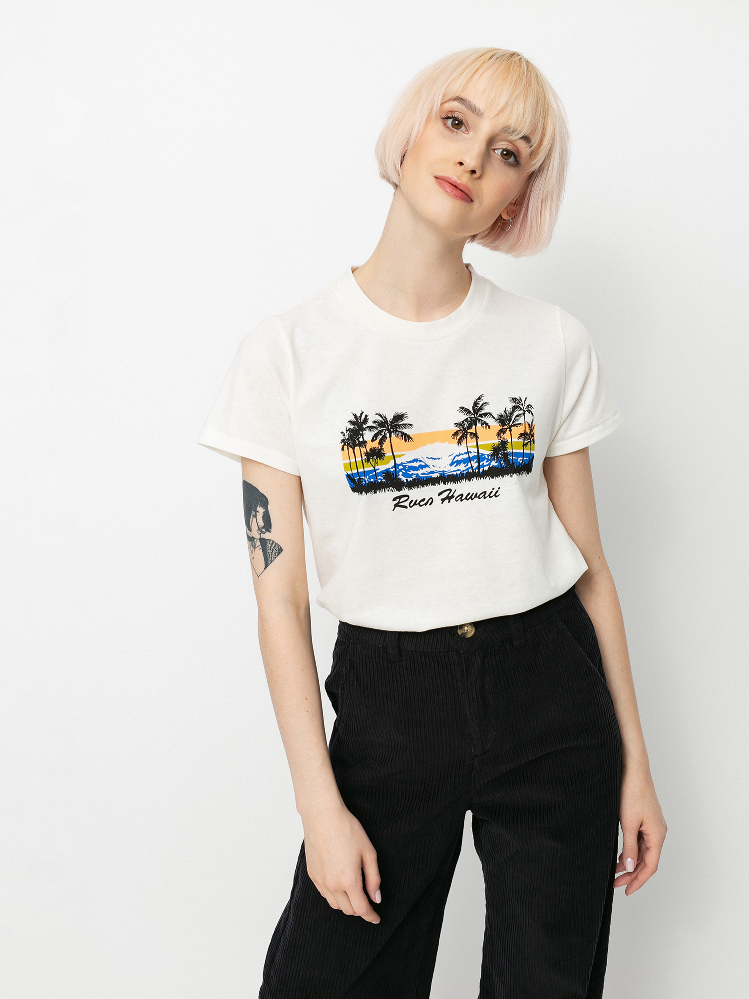 Футболка RVCA Rvca Hawaii Wmn (vintage white)