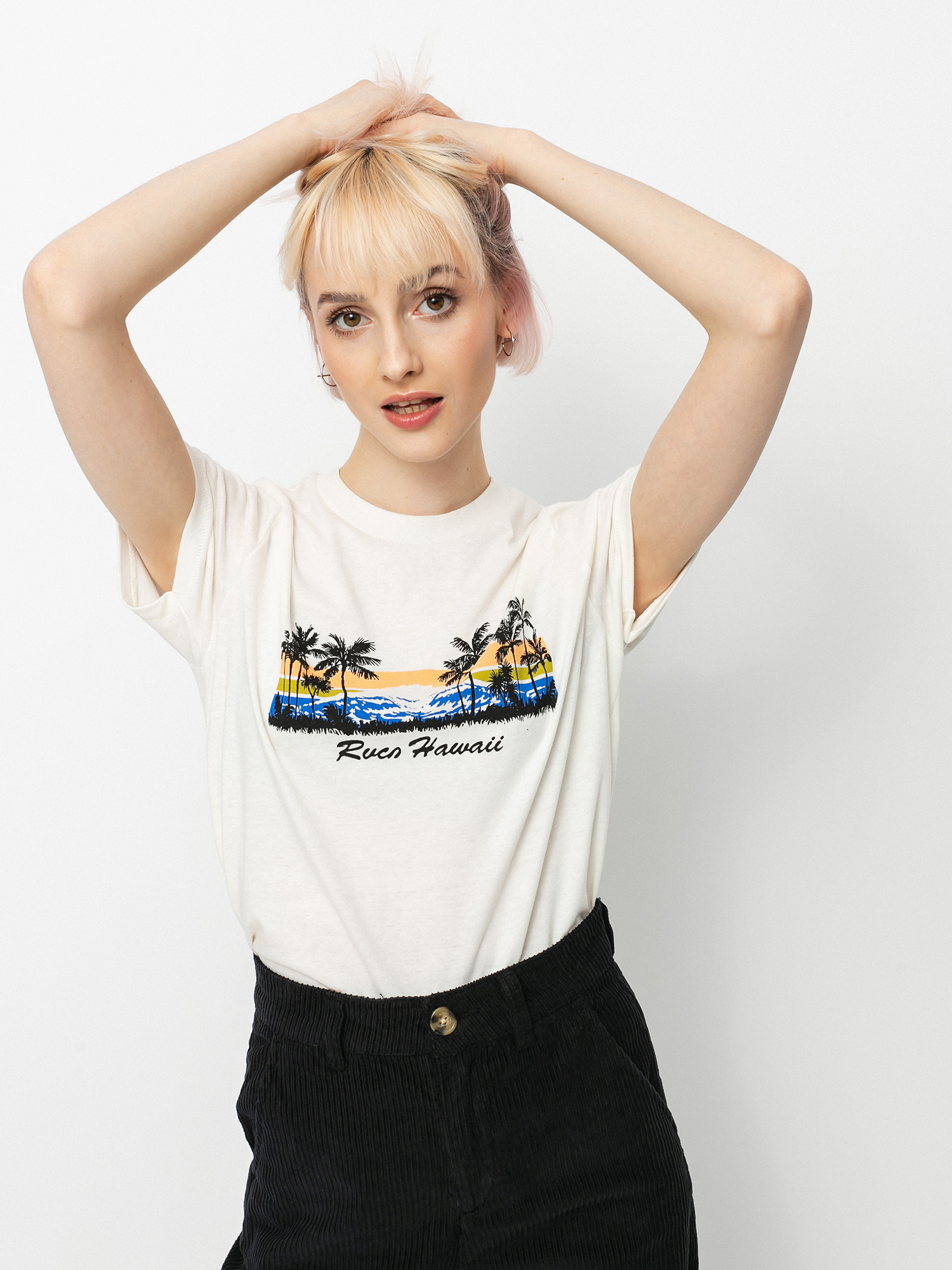 Футболка RVCA Rvca Hawaii Wmn (vintage white)