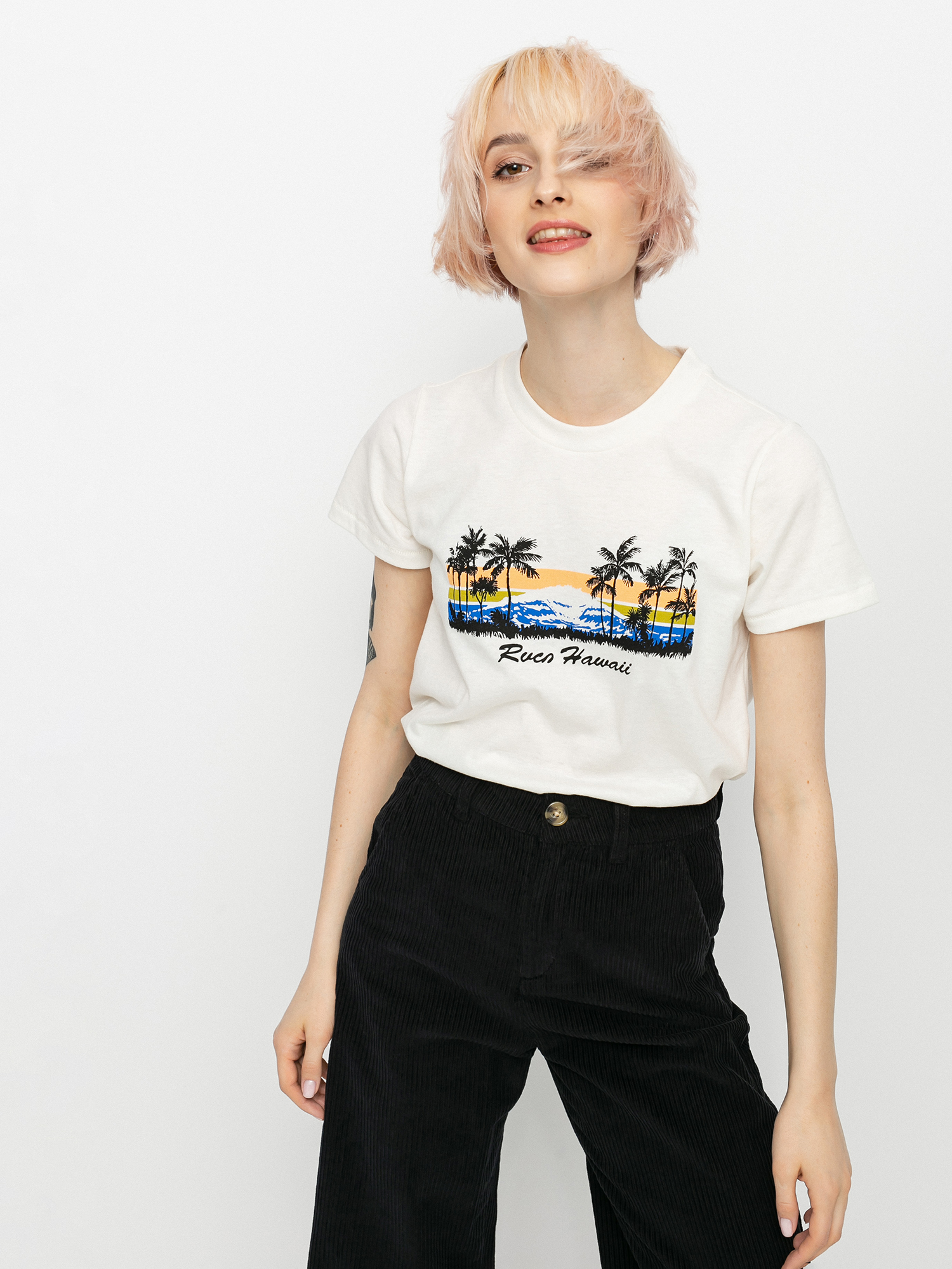 Футболка RVCA Rvca Hawaii Wmn (vintage white)