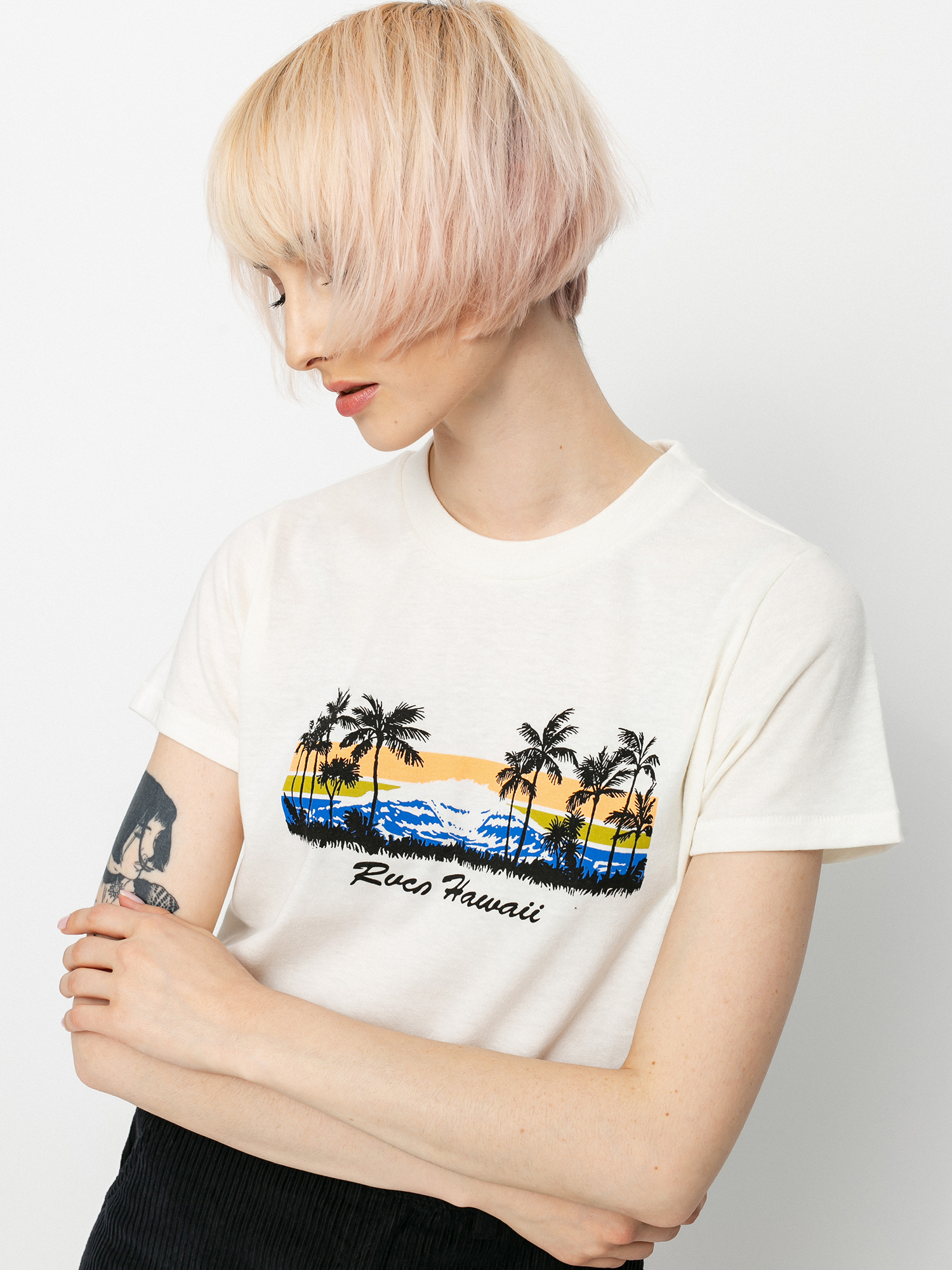Футболка RVCA Rvca Hawaii Wmn (vintage white)