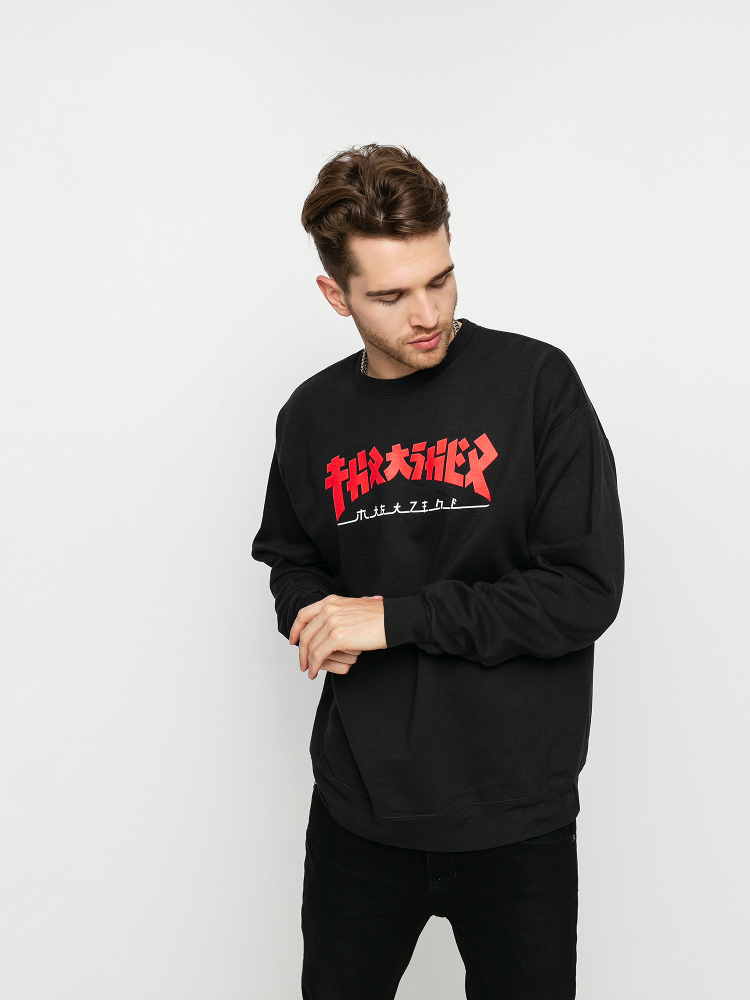 Світшот Thrasher Godzilla Crew (black)