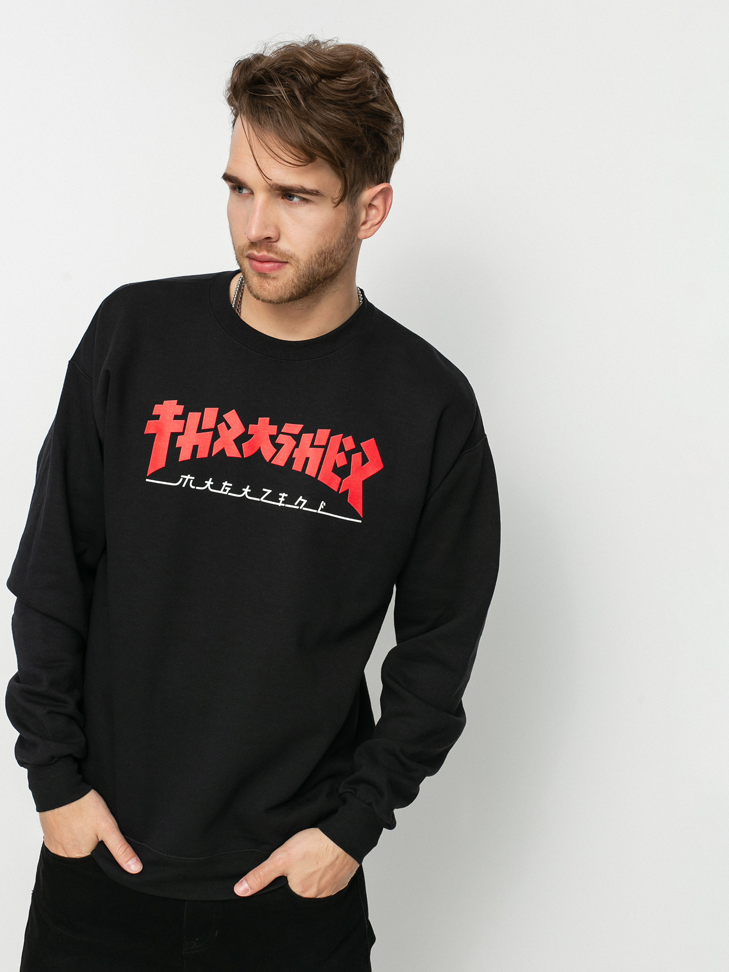 Світшот Thrasher Godzilla Crew (black)