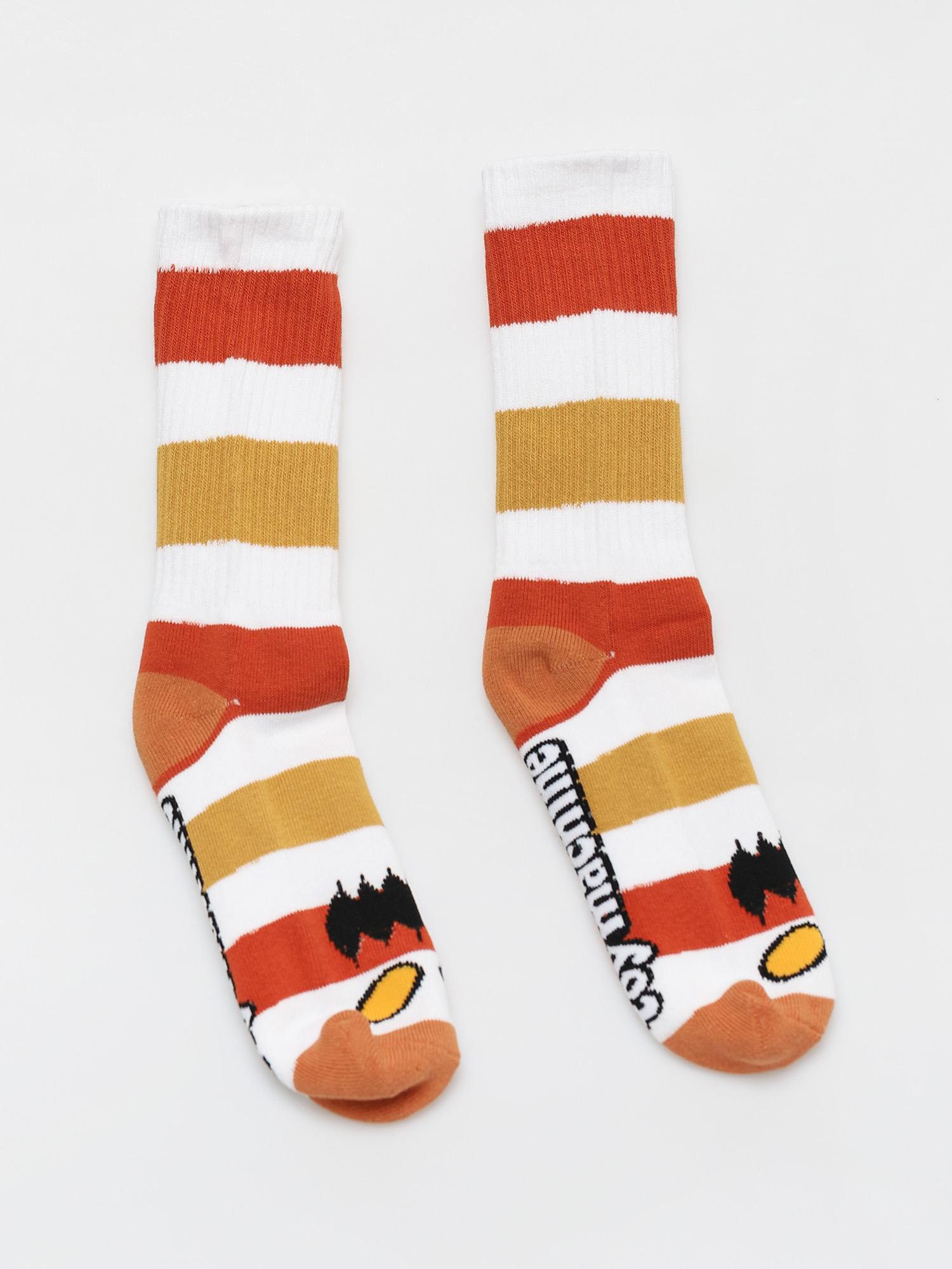  Шкарпетки Toy Machine Monster Big Stripe (white/brown)