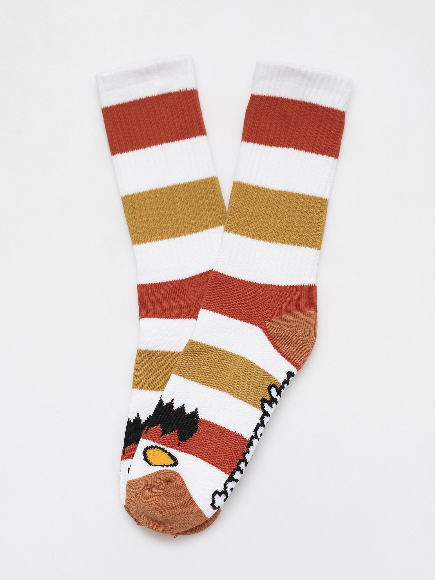  Шкарпетки Toy Machine Monster Big Stripe (white/brown)