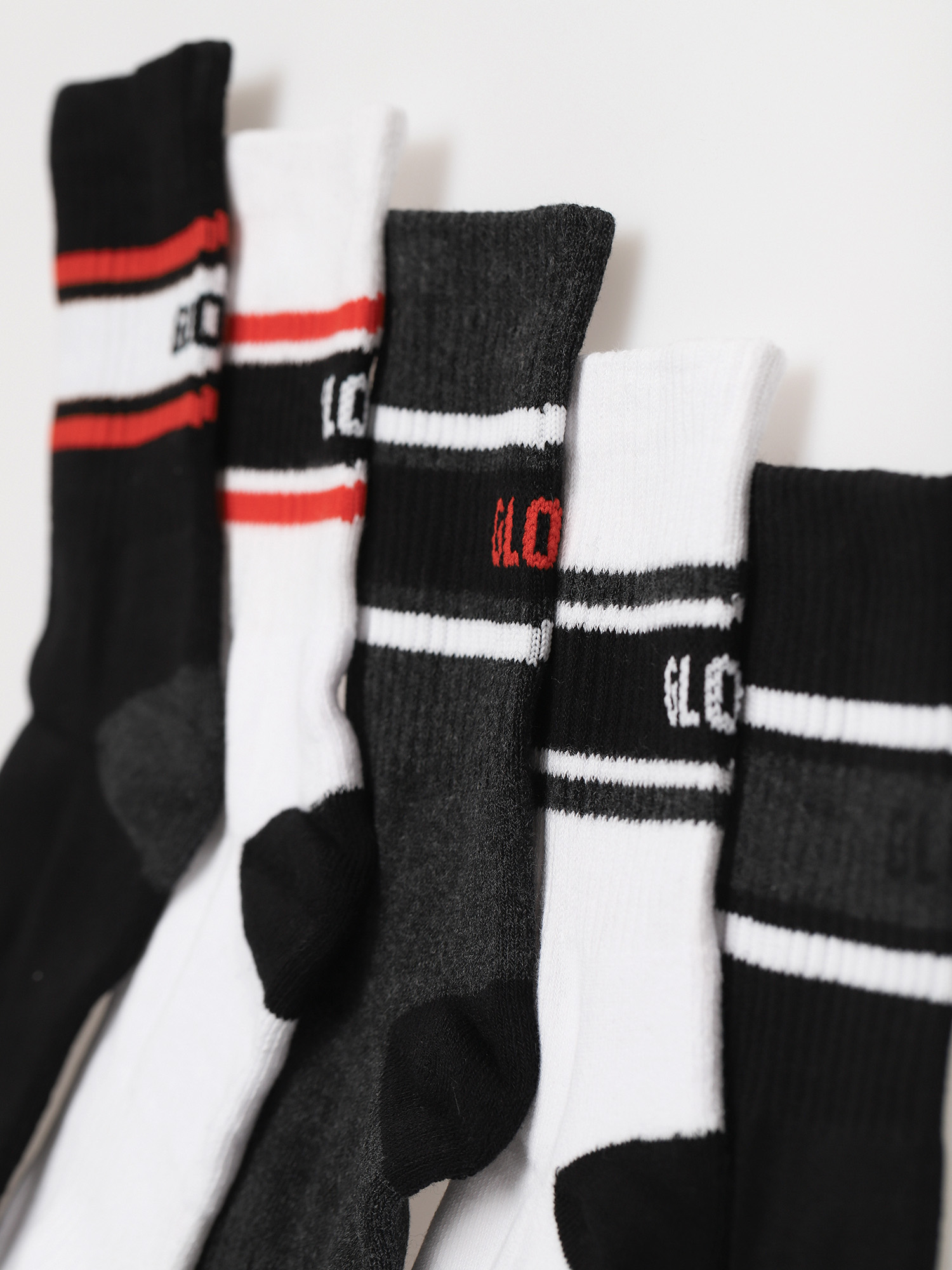  Шкарпетки Globe Triple Stripe Crew 5 Pack (assorted)