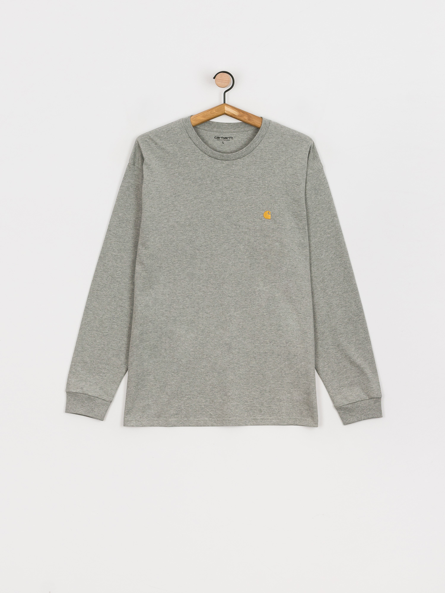 Лонгслів Carhartt WIP Chase (grey heather/gold)