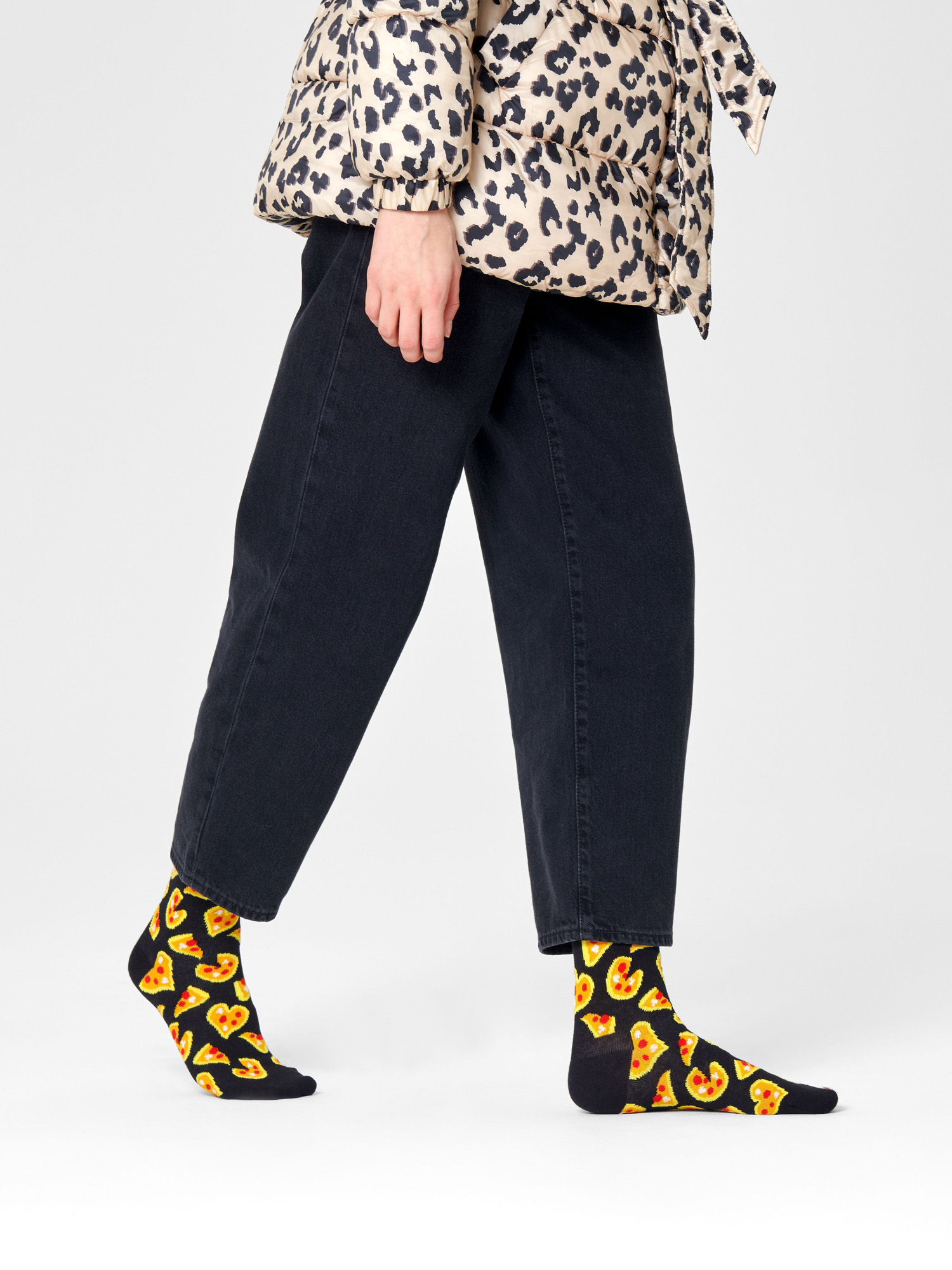  Шкарпетки Happy Socks Pizza Love (black/yellow)