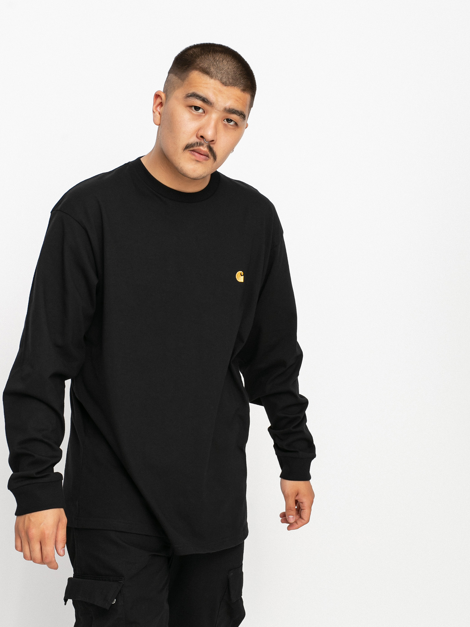 Лонгслів Carhartt WIP Chase (black/gold)