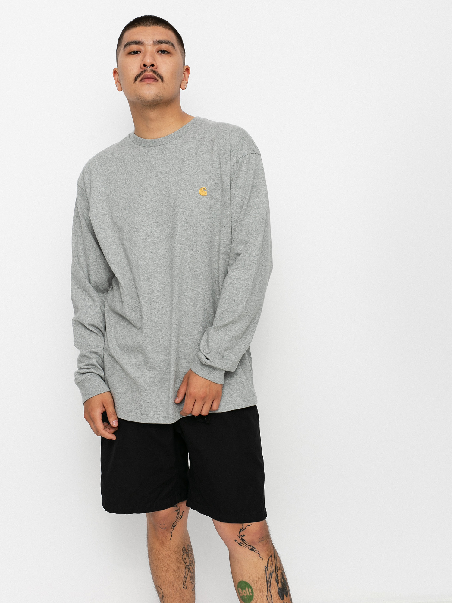 u041bu043eu043du0433u0441u043bu0456u0432 Carhartt WIP Chase (grey heather/gold)
