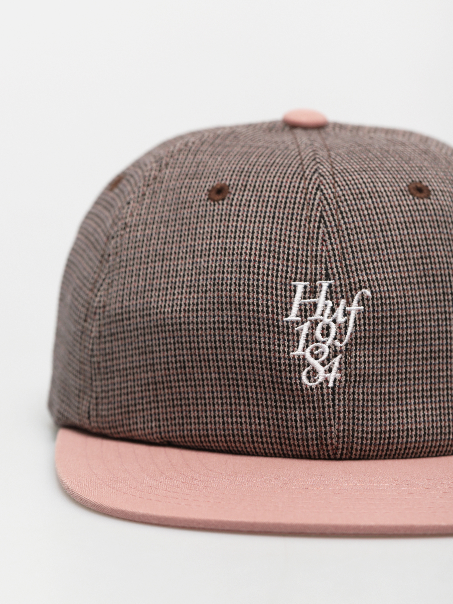 Кепка HUF Micro Houndstooth 6 Panel (dusty rose)