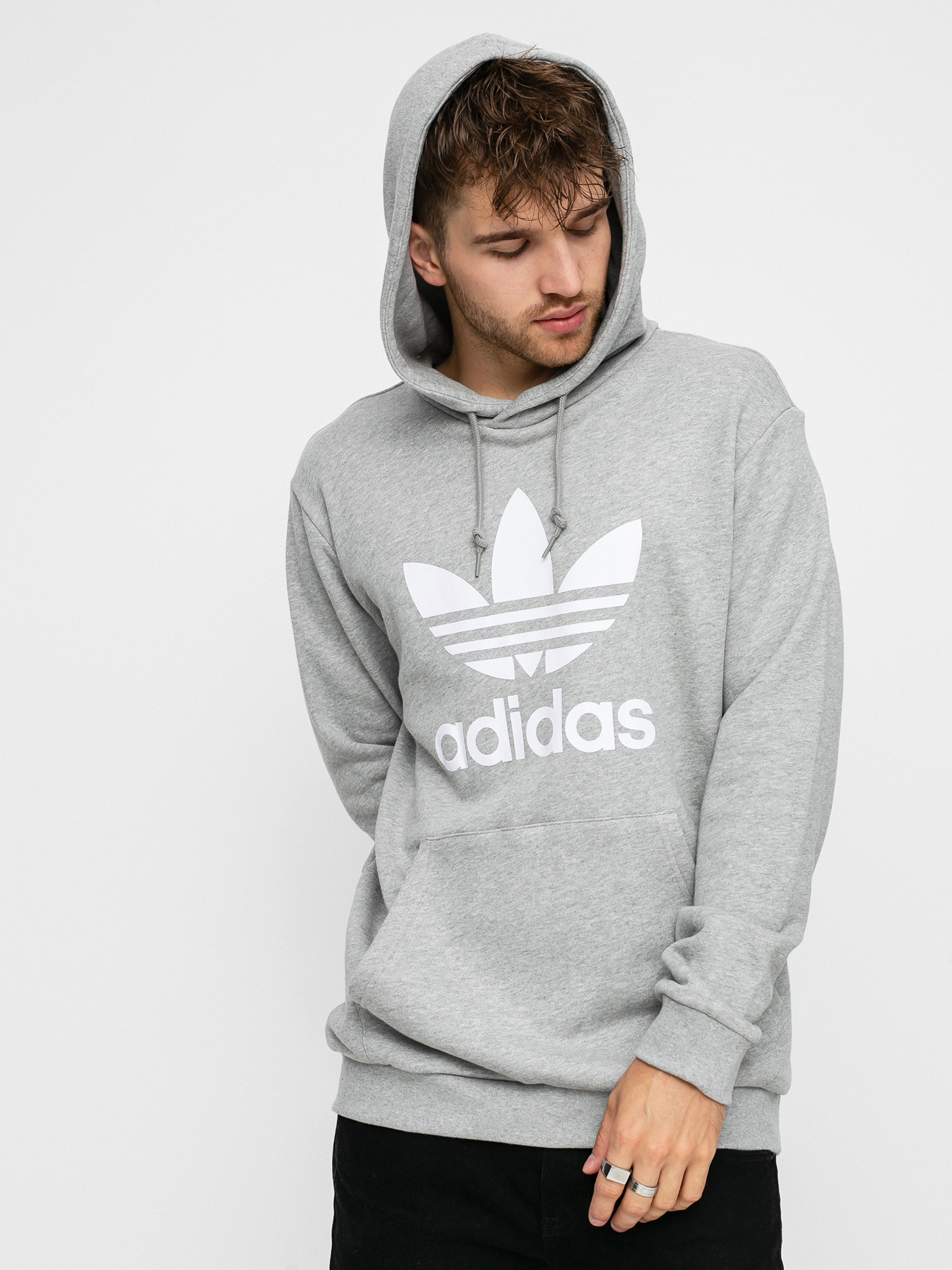 Худі adidas Originals Trefoil HD (mgreyh/white)