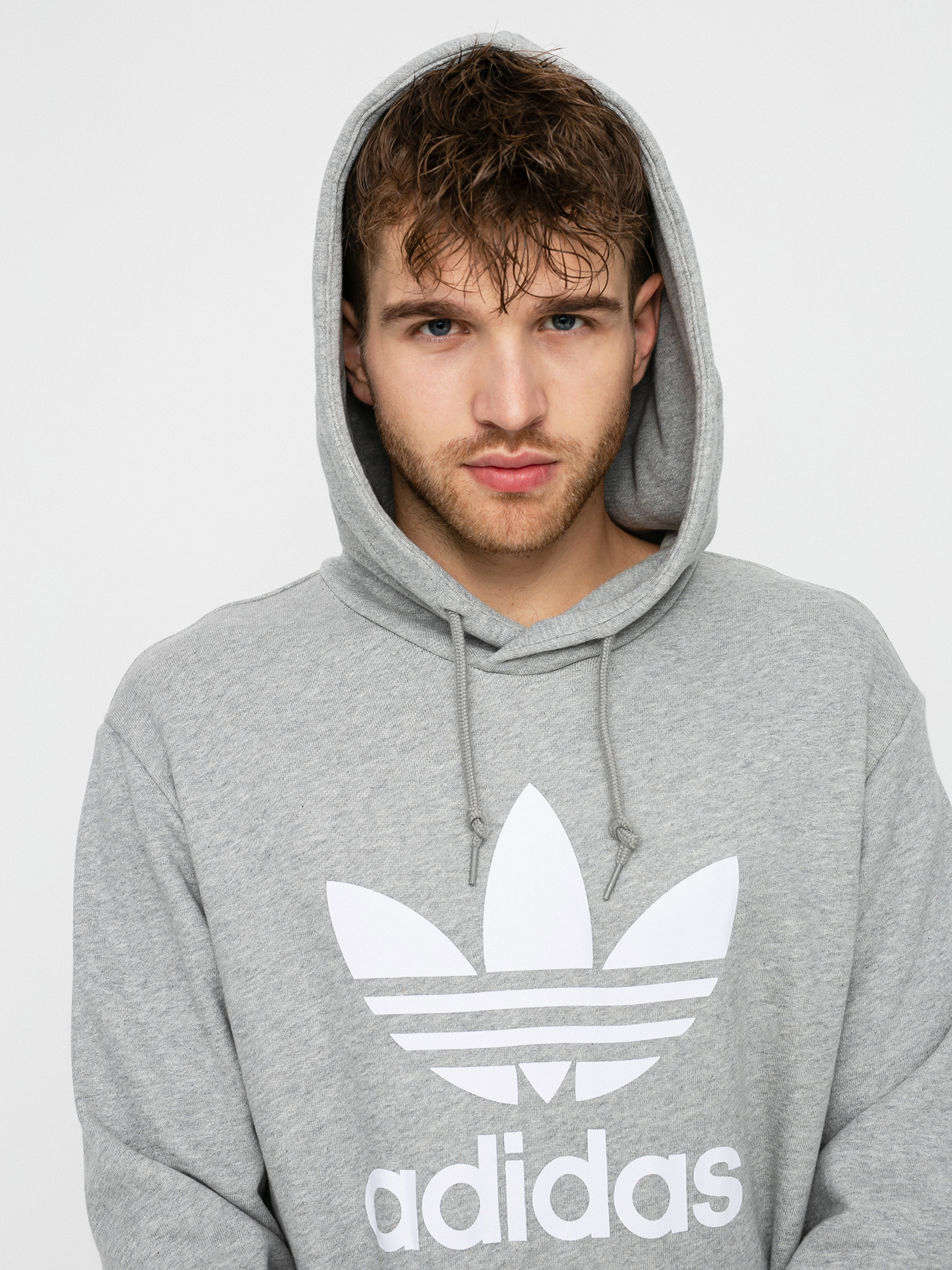 Худі adidas Originals Trefoil HD (mgreyh/white)