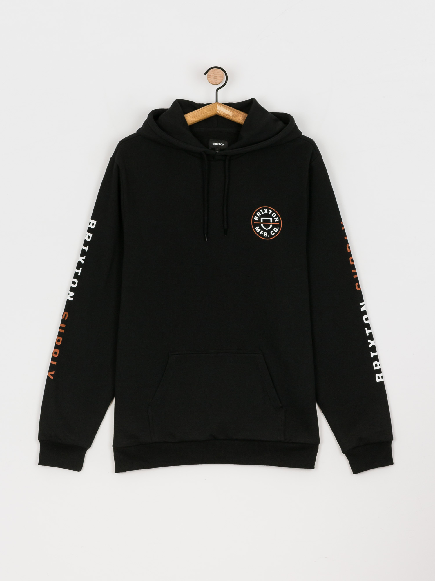 Худі Brixton Crest HD (black/caramel/white)
