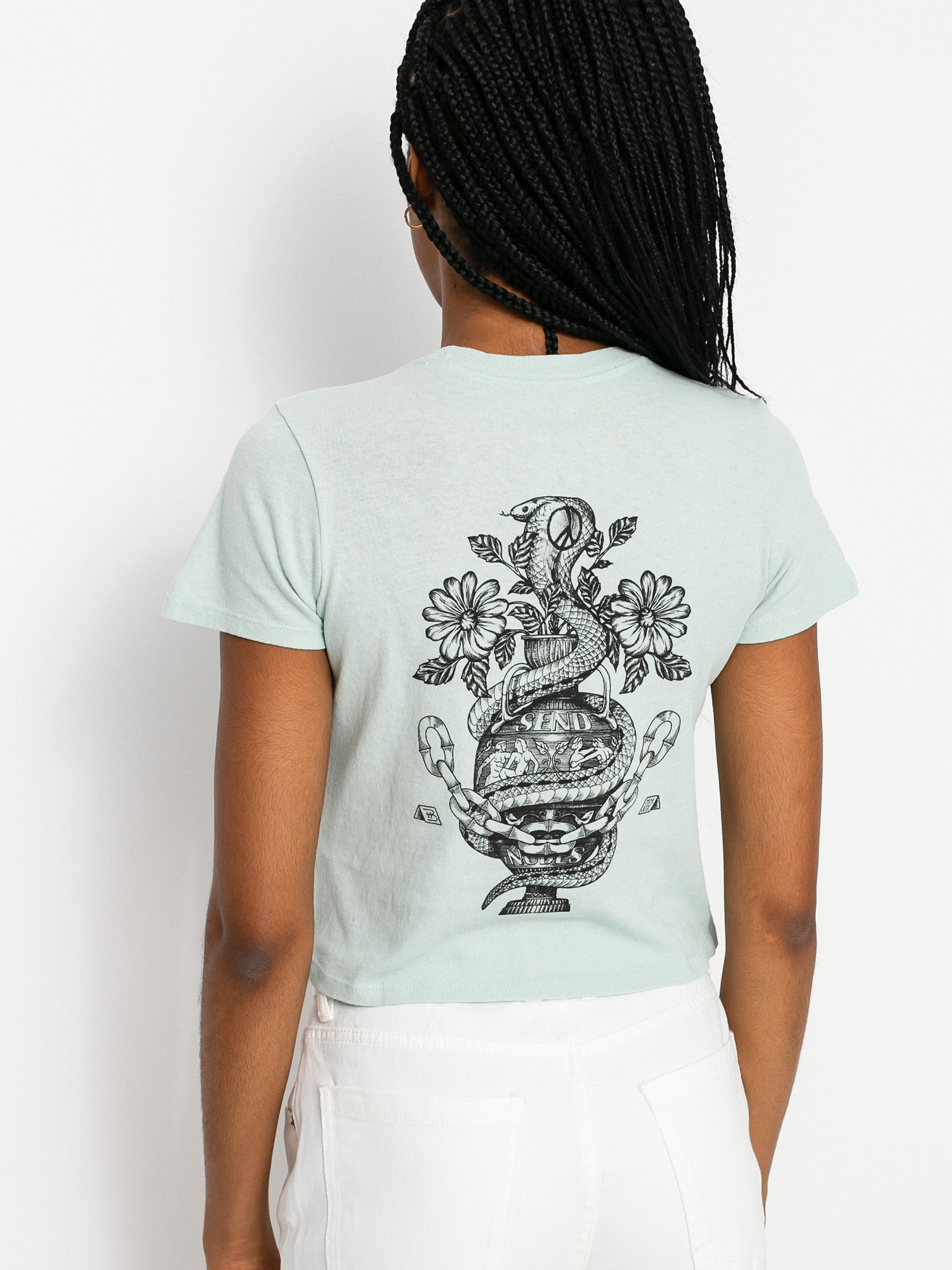 Футболка RVCA Benj Snakes Wmn (haze blue)