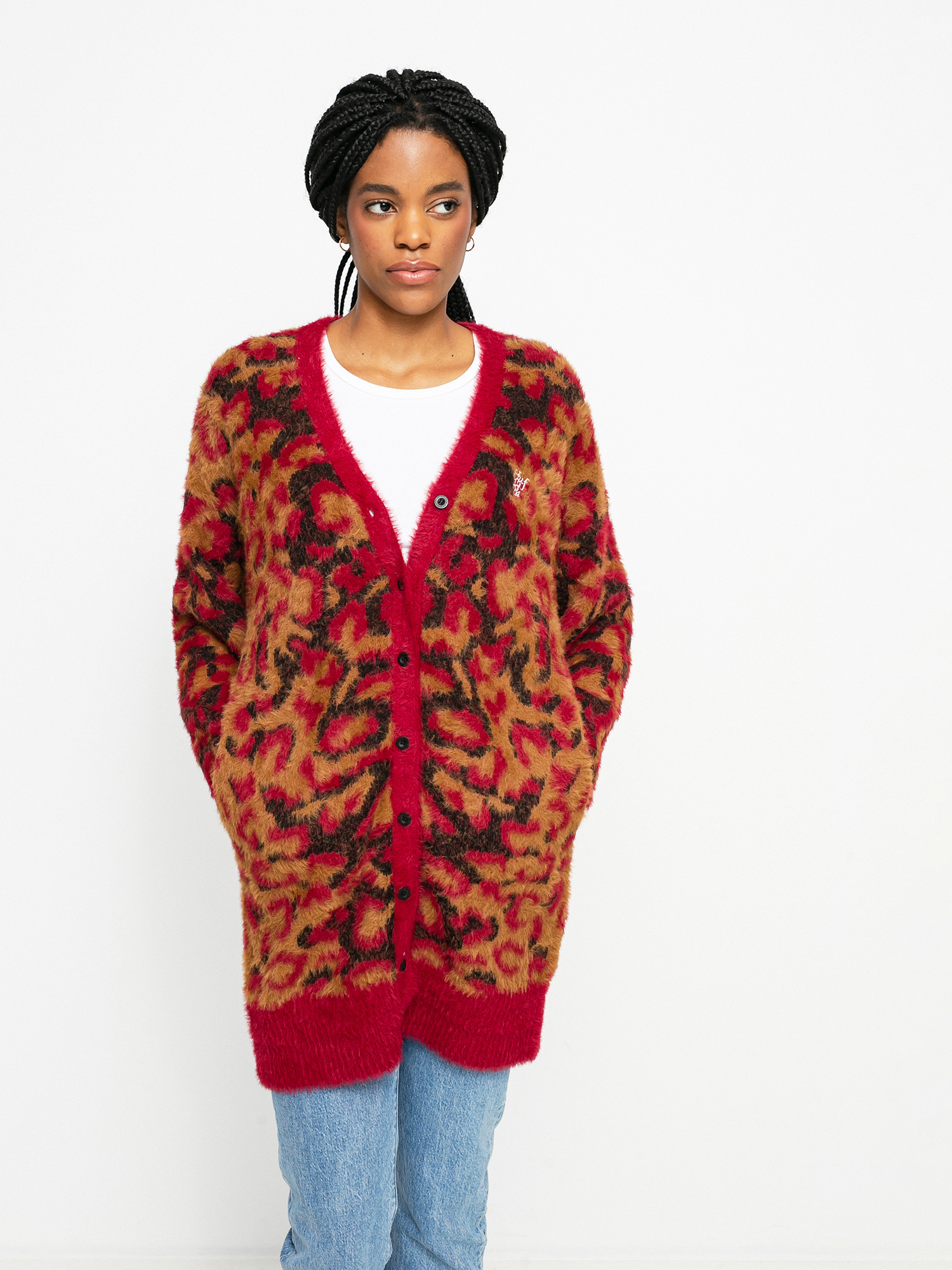 Светр HUF Leopard Knit Duster Wmn
