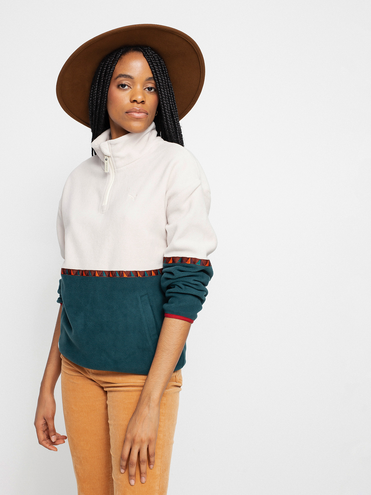 u0424u043bu0456u0441u043eu0432u0438u0439 u0441u0432u0435u0442u0440 Iriedaily Holina Fleece Troyer Wmn (dark teal)