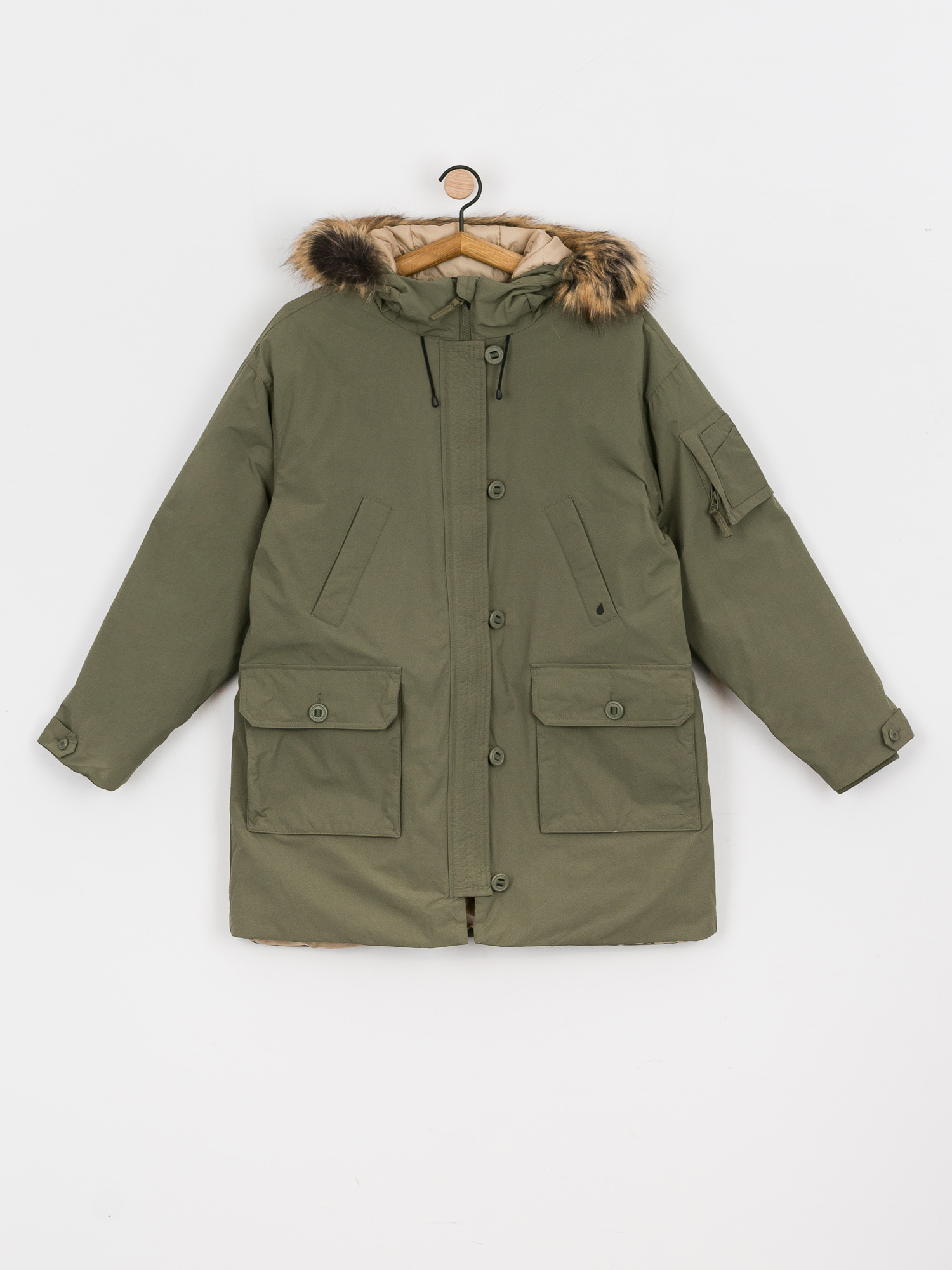 Парка Volcom Warmer N Over 5K Parka Wmn (army green combo)