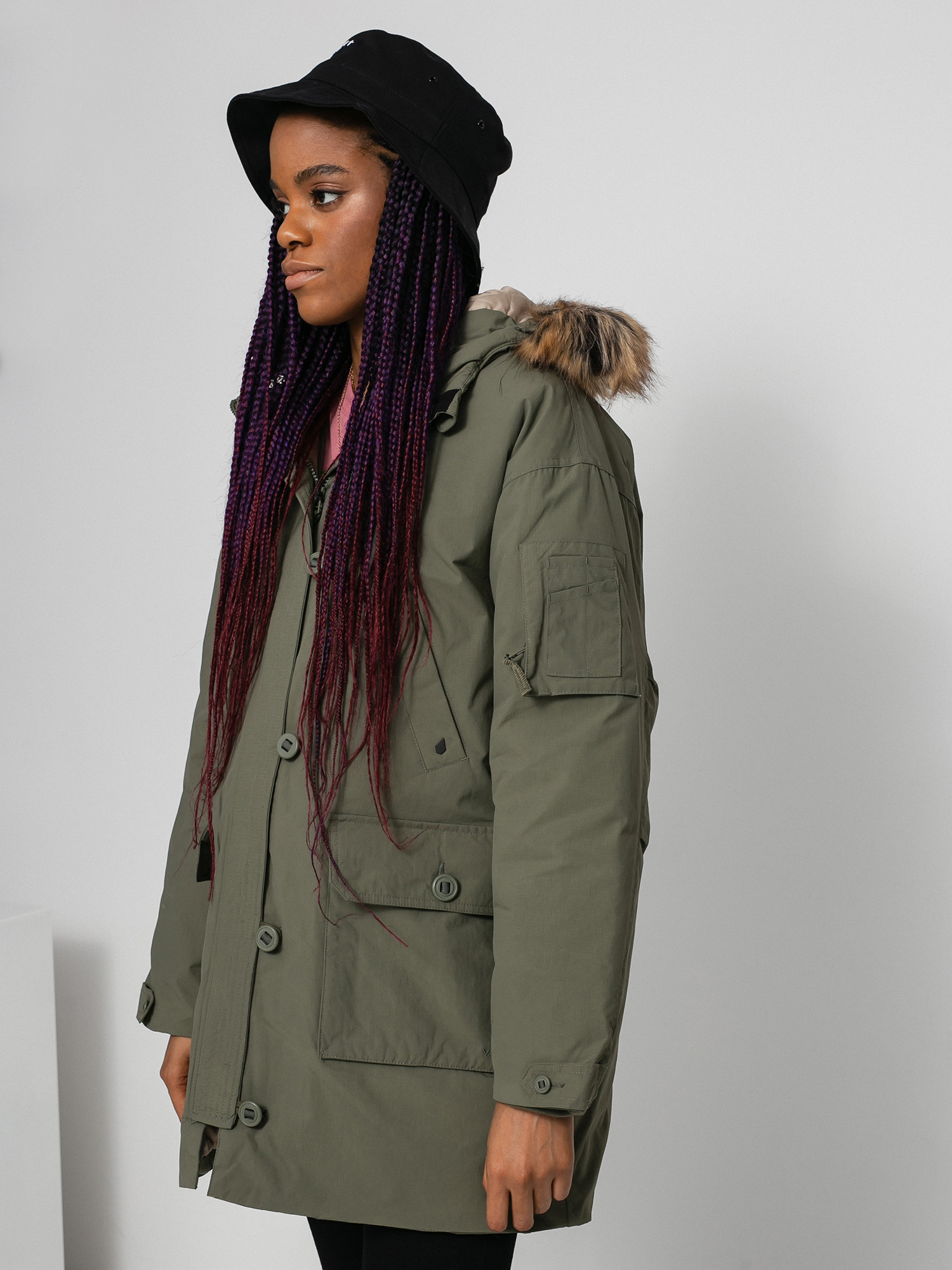 Парка Volcom Warmer N Over 5K Parka Wmn (army green combo)