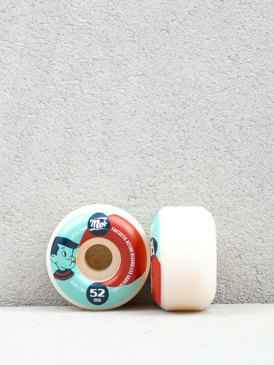 Колеса Mob Skateboards Pop (teal/red)