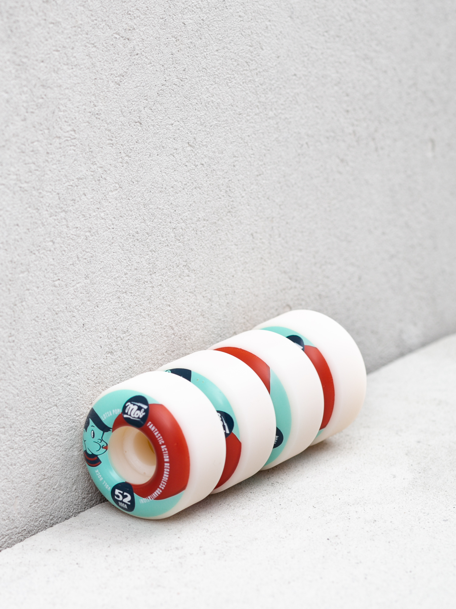 Колеса Mob Skateboards Pop (teal/red)
