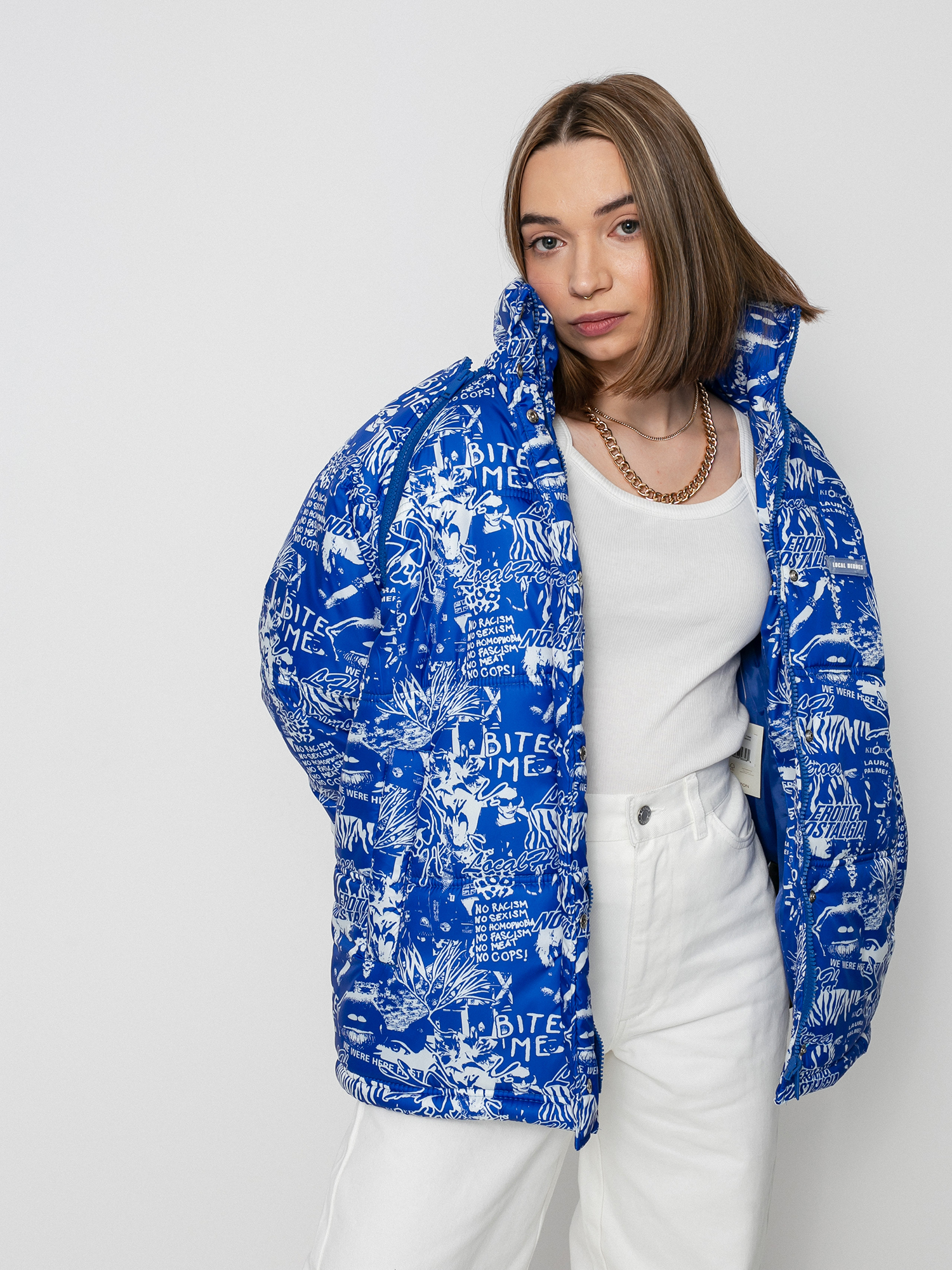 Куртка Local Heroes Riot Puff Wmn (blue/white)